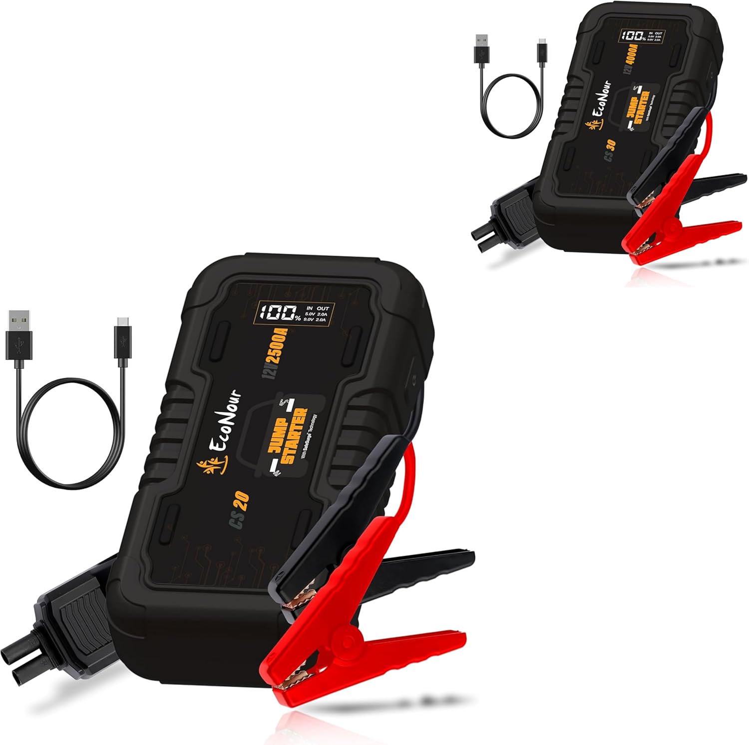 EcoNour Car Battery Jump Starter 4000A + EcoNour Car Battery Jump Starter 2500A