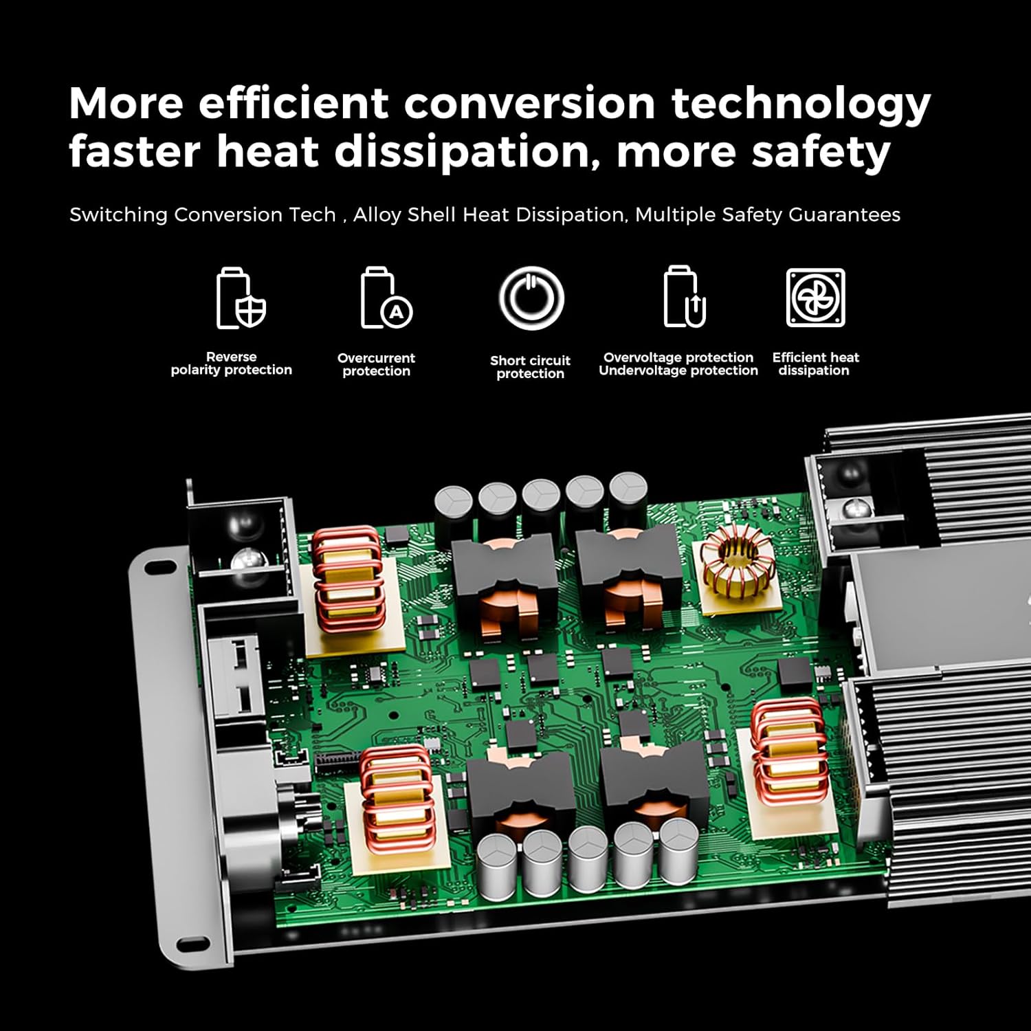 F1000 Pro Smart Charger for Power Stations  Batteries | 1000W Dual-Input Car/Solar Charging, Adjustable 12-48V DC Output, APP-Enabled for Truck/RV/Marine Use