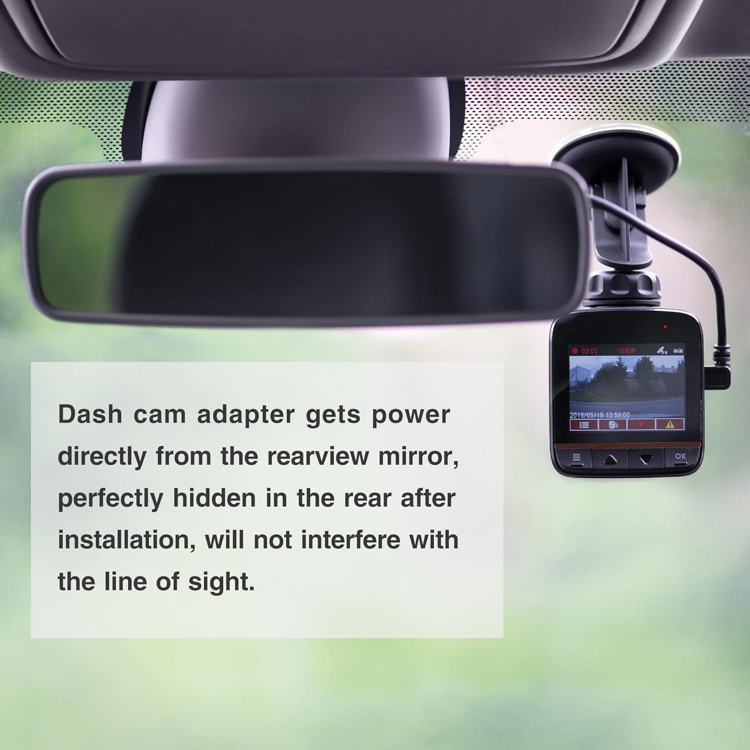 GPS Dash Cam Power Adapter, (10Pin Type B Connector) Mirror Camera Radar Charger Station GPS Dashcam Charger Cable for Select Toyota, Lexus, Subaru and More with Auto-dimming Rearview Mirror