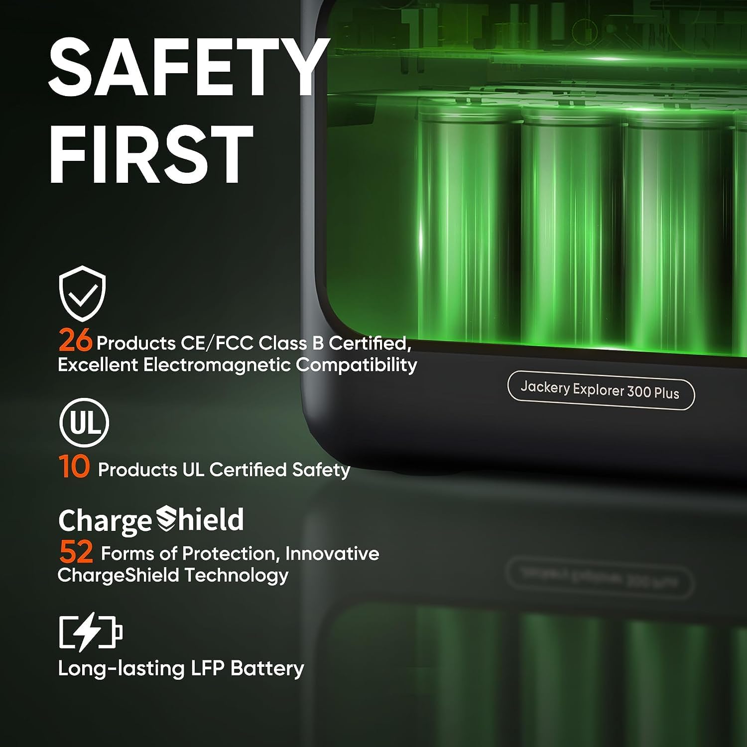 Jackery Solar Generator 300 Plus Portable Power Station with 1X SolarSaga 100W Solar Panel, 288Wh Backup LiFePO4 Battery, 300W AC Outlet for RV, Outdoors, Camping, Traveling, and Emergencies