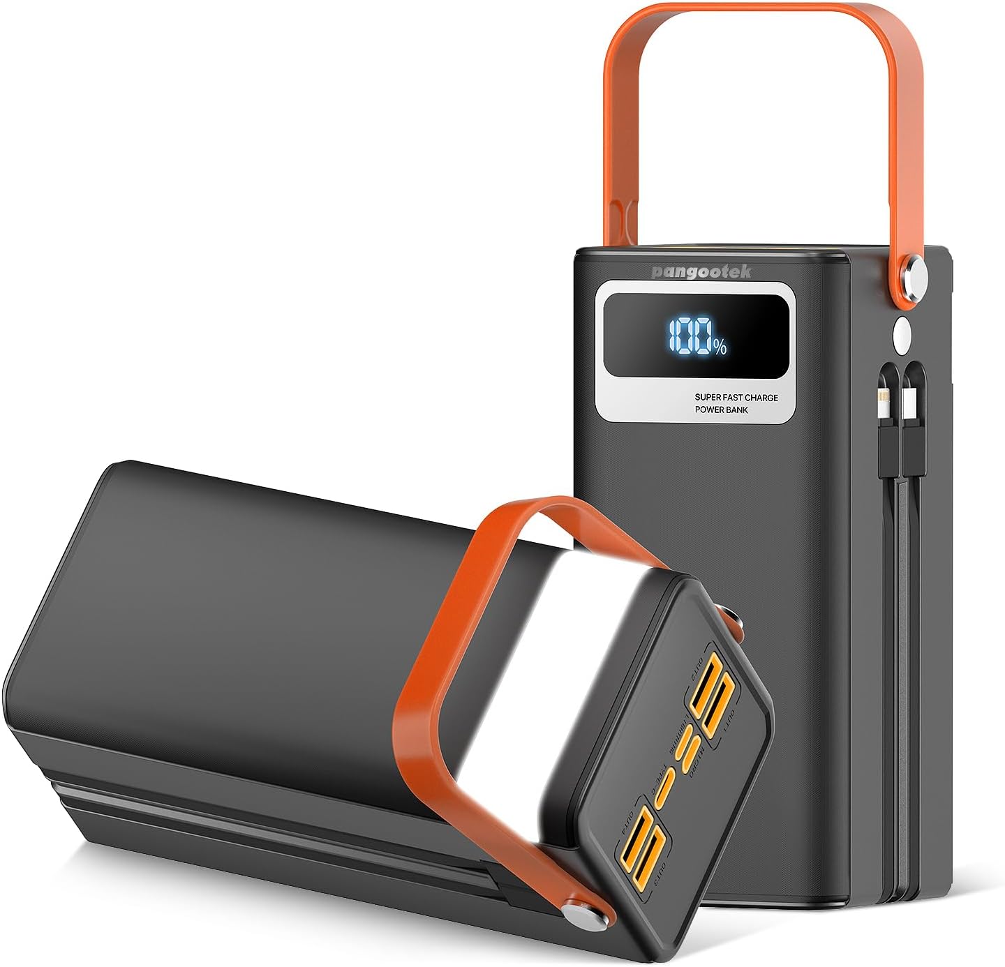 Portable Power Bank Station 99Wh Outdoor Generator LCD Display Backup Phone Battery Pack Portable PD Fast Charger for Laptop Cellphone Travel Camping Home Use with Full Flashlight