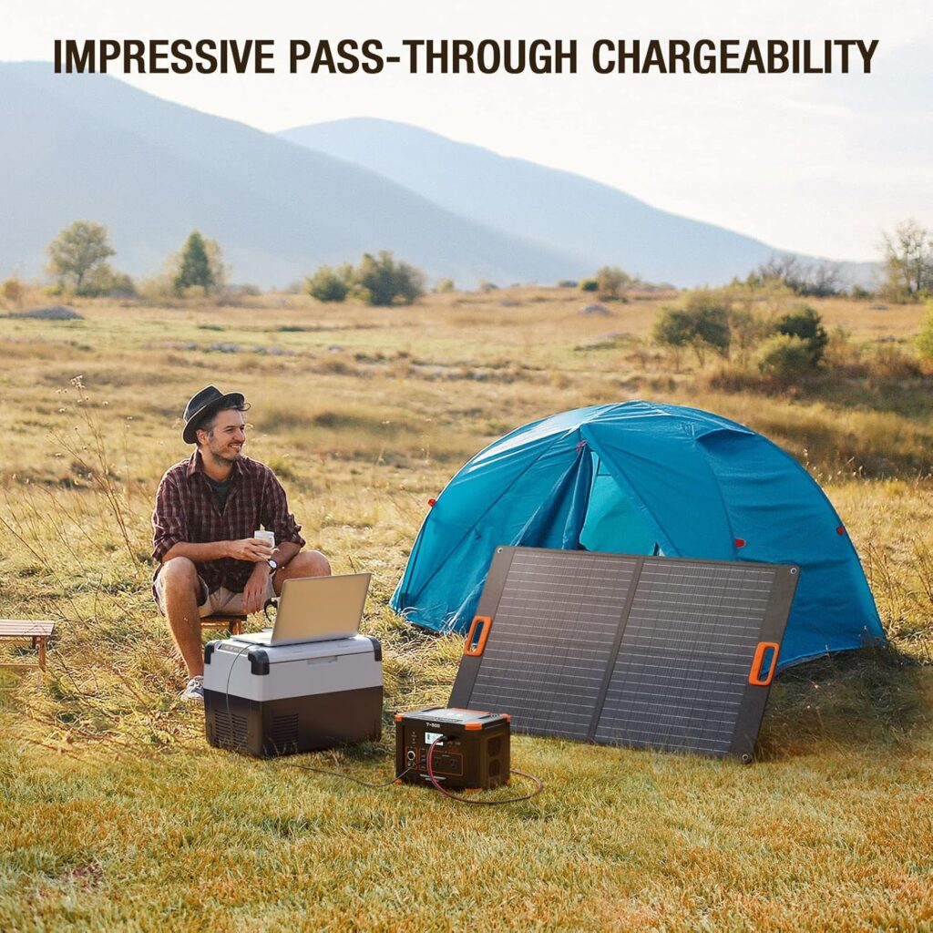Portable Power Station 300W (Peak 600W), 230.88Wh Solar Generator with 60W USB-C PD Output, 110V Pure Sine Wave AC Outlet Backup Lithium Battery for Outdoors Camping Travel Hunting Home Blackout