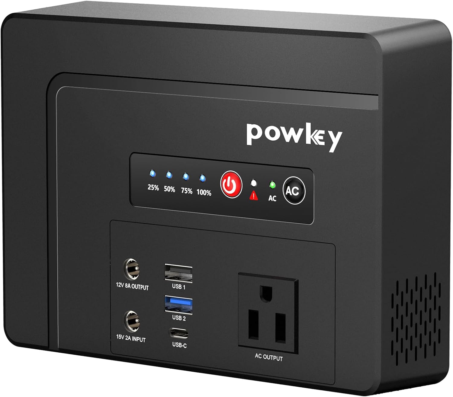 powkey Portable Power Bank with AC Outlet 100W, 97.68Wh/26400mAh Portable Battery Pack with DC/USB A/USB C/AC Outlet Plug Laptop Battery Bank Fast Charging Charger with PD65W USB C for Outdoor Camping