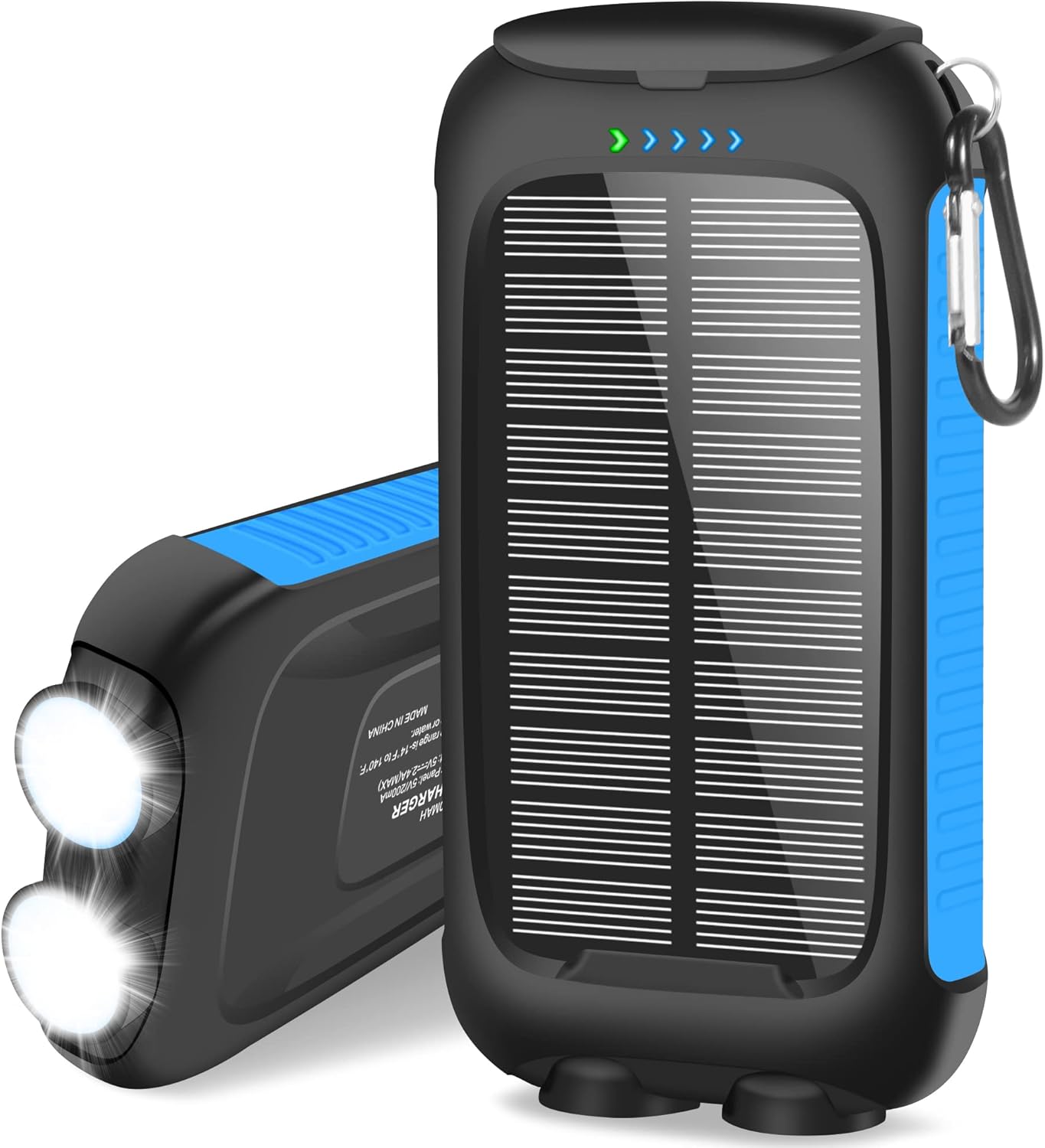 Suscell Solar Power Bank -38800mAh Waterproof Portable Solar Phone Charger with LED Flashlight/Fast Charge USB C External Backup Battery Pack for All Cell Phones  Electronic Devices