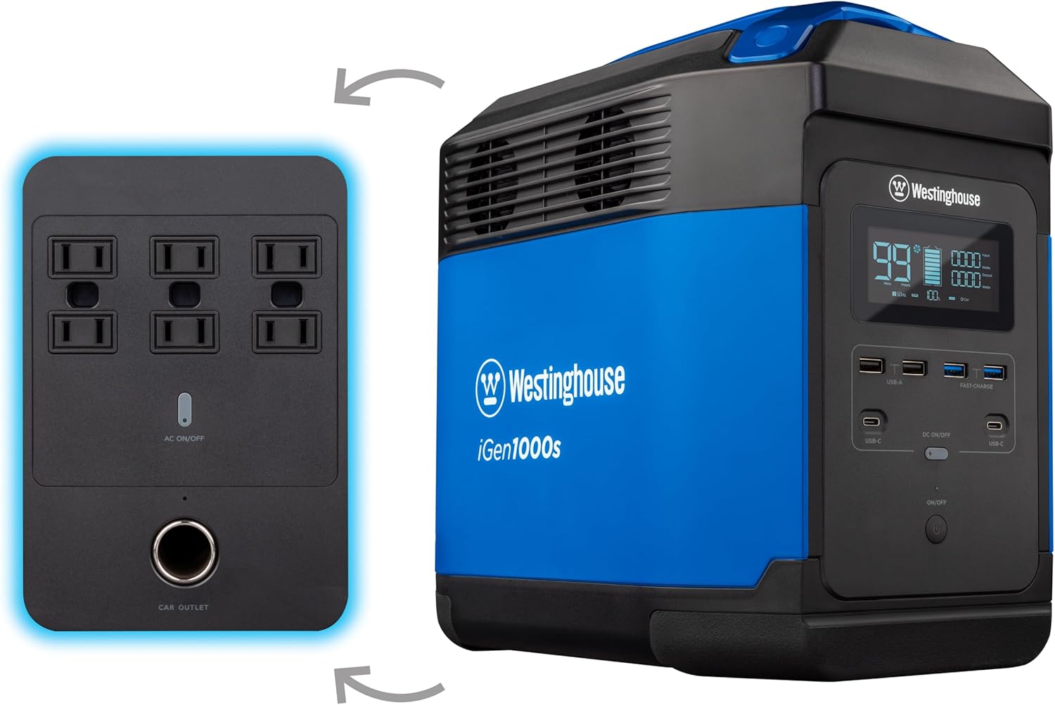 Westinghouse 155Wh 150 Peak Watt Portable Power Station  Solar Generator, Modified Sine Wave AC Outlet, Backup Lithium Battery for Camping, Home, Travel, Indoor/Outdoor Use (Solar Panel Not Included)