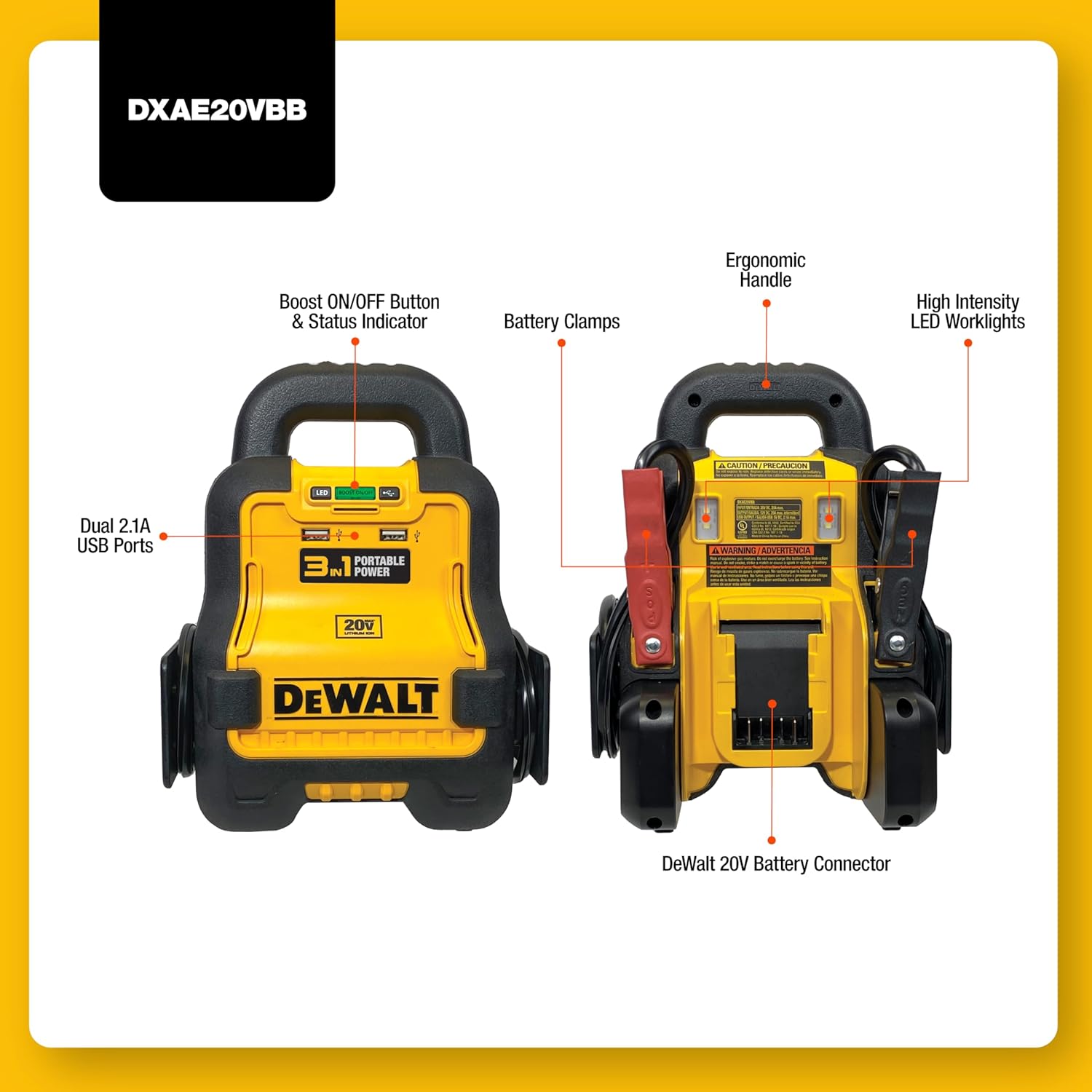 20-Volt Battery Booster/Jump Starter