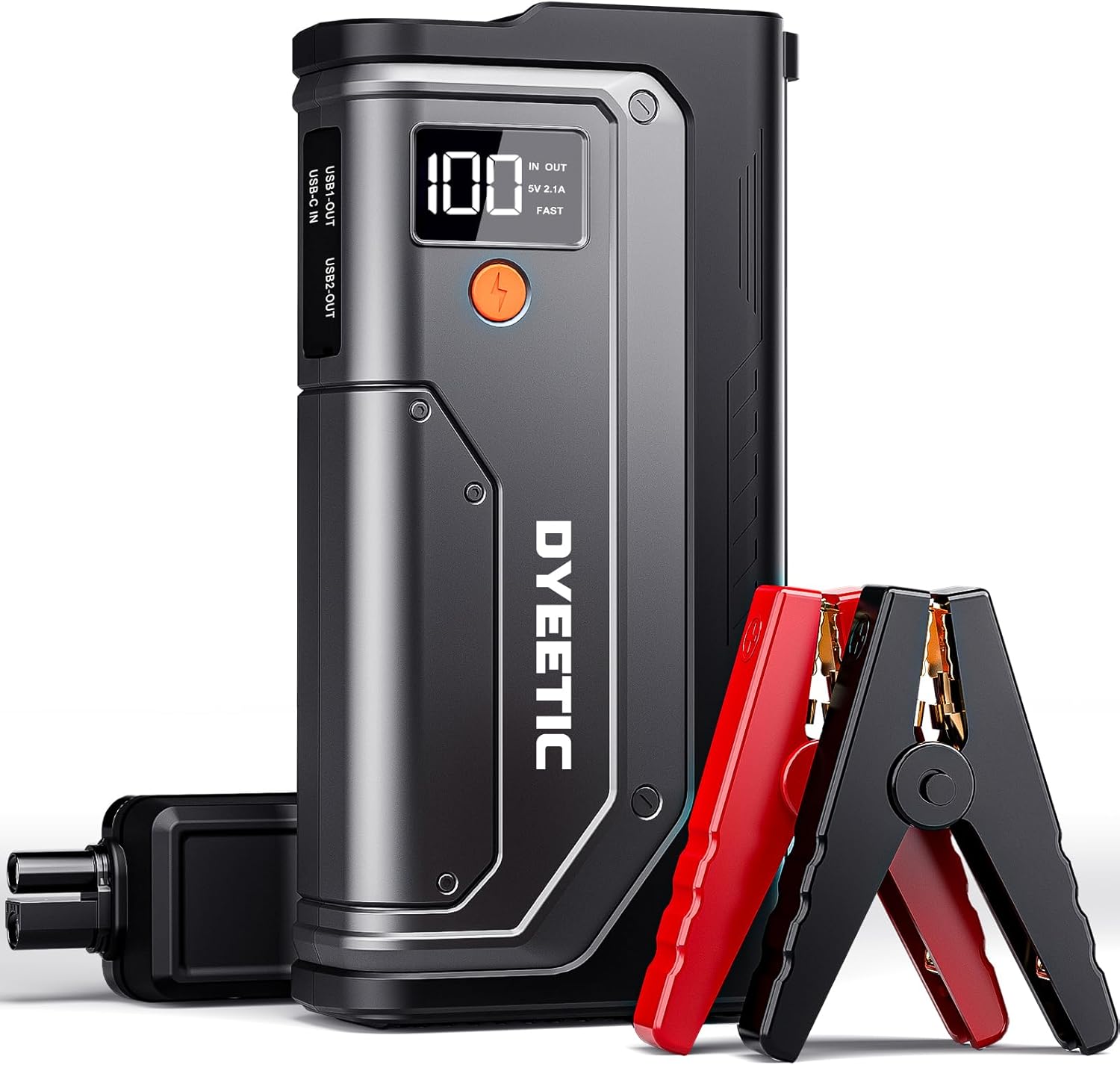 6000A Jump Starter, 12V Portable Car Jump Starter Battery Pack (All Gas and 10.0L Diesel Engines), 26800mAh Lithium Jump Box with Booster, LED Light, Jumper Cable