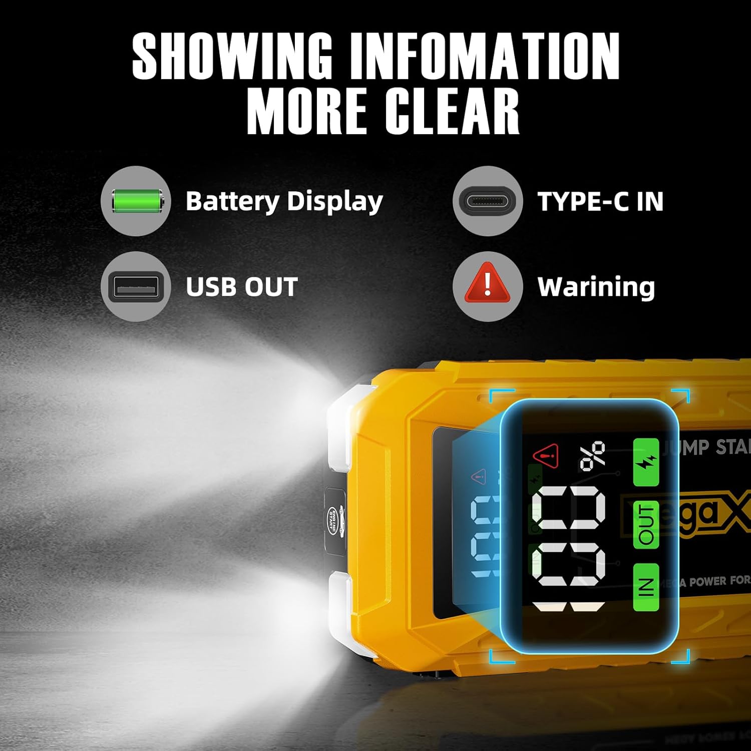 60w PD Battery Jump Starter 27000mAh 4000A, All Gas, 10L Diesel Engine, 12V car Battery Portable Jumper Box, Type C Booster Car Jumper Cable Pack 60w PD Battery Jump Starter 27000mAh 4000A, All Gas, 10L Diesel Engine, 12V car Battery Portable Jumper Box, Type C Booster Car Jumper Cable Pack