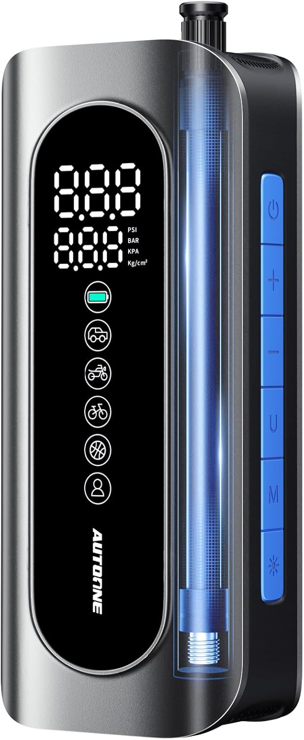AUTOONE Car Jump Starter 5000A Battery Booster  Tire Inflator Portable Air Compressor