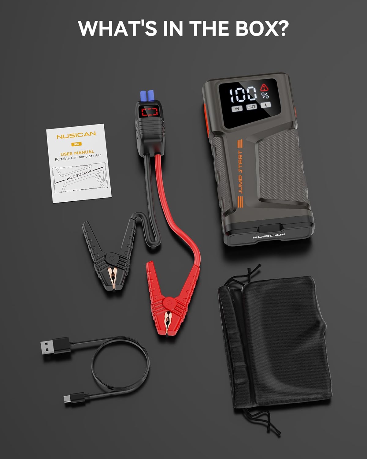 NUSICAN 2000A Portable Car Jump Starter Review