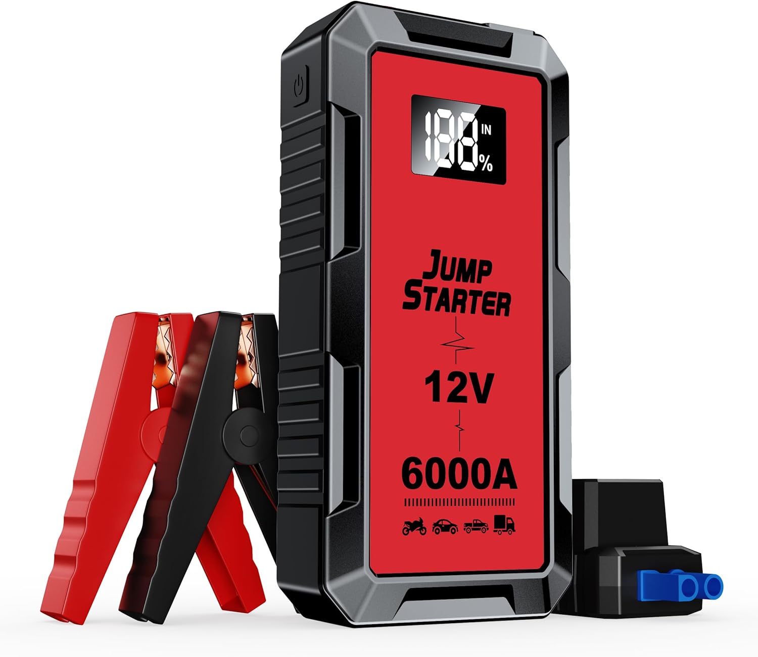 Car Battery Jump Starter with 4000A Peak Smart Clip LCD Display and 3 Modes Flashlight for Up to All Gas and 10.0L Diesel Engine 12V Auto Battery Booster Jumper Cables Portable Lithium Jump Box Car Battery Jump Starter with 4000A Peak Smart Clip LCD Display and 3 Modes Flashlight for Up to All Gas and 10.0L Diesel Engine 12V Auto Battery Booster Jumper Cables Portable Lithium Jump Box