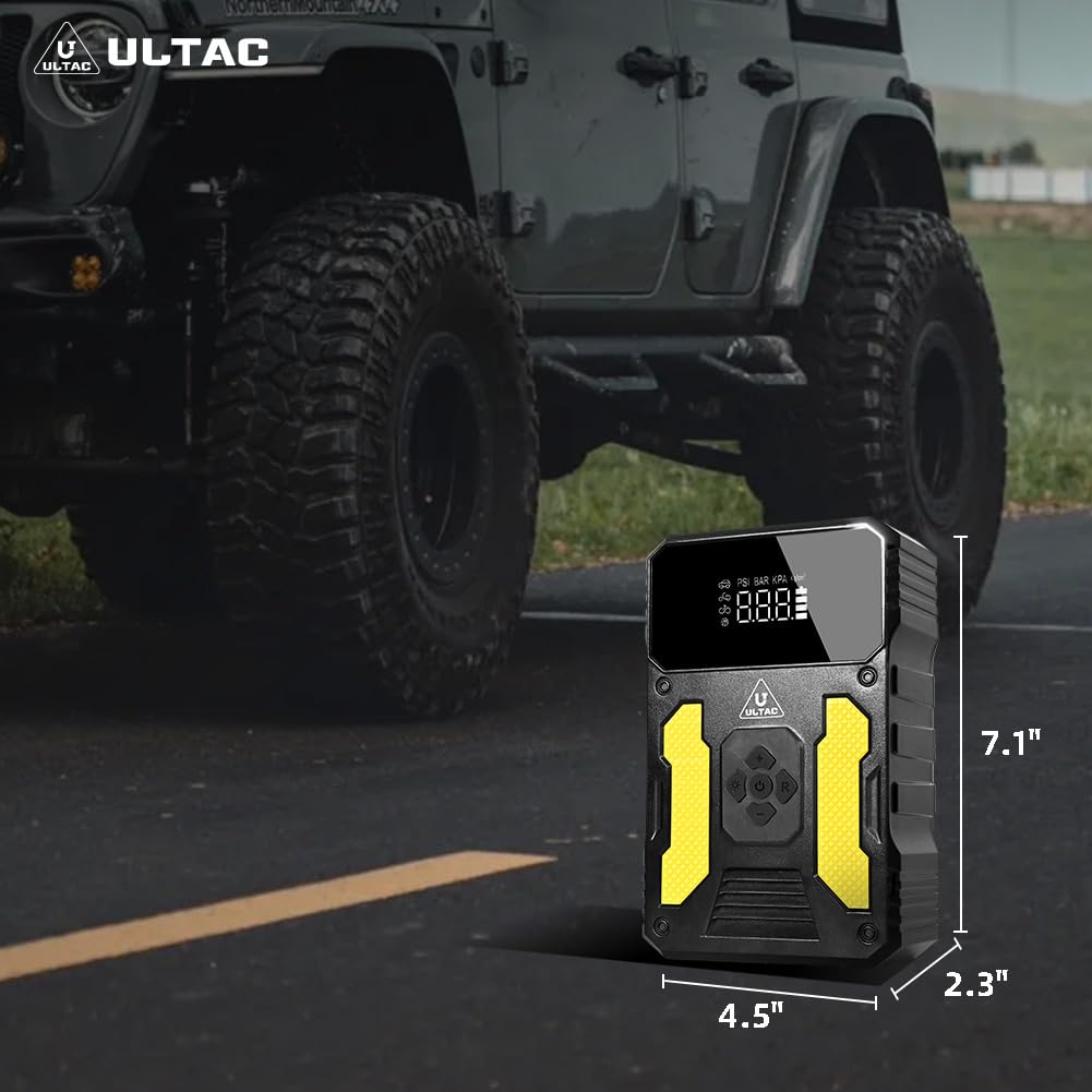Car Jump Starter with Air Compressor - Battery Jump Starter 3000A Jump Pack Jump Box(All Gas/10L Diesel),20000mAh 150PSI 12V Tire Inflator with 3 Modes LED Light