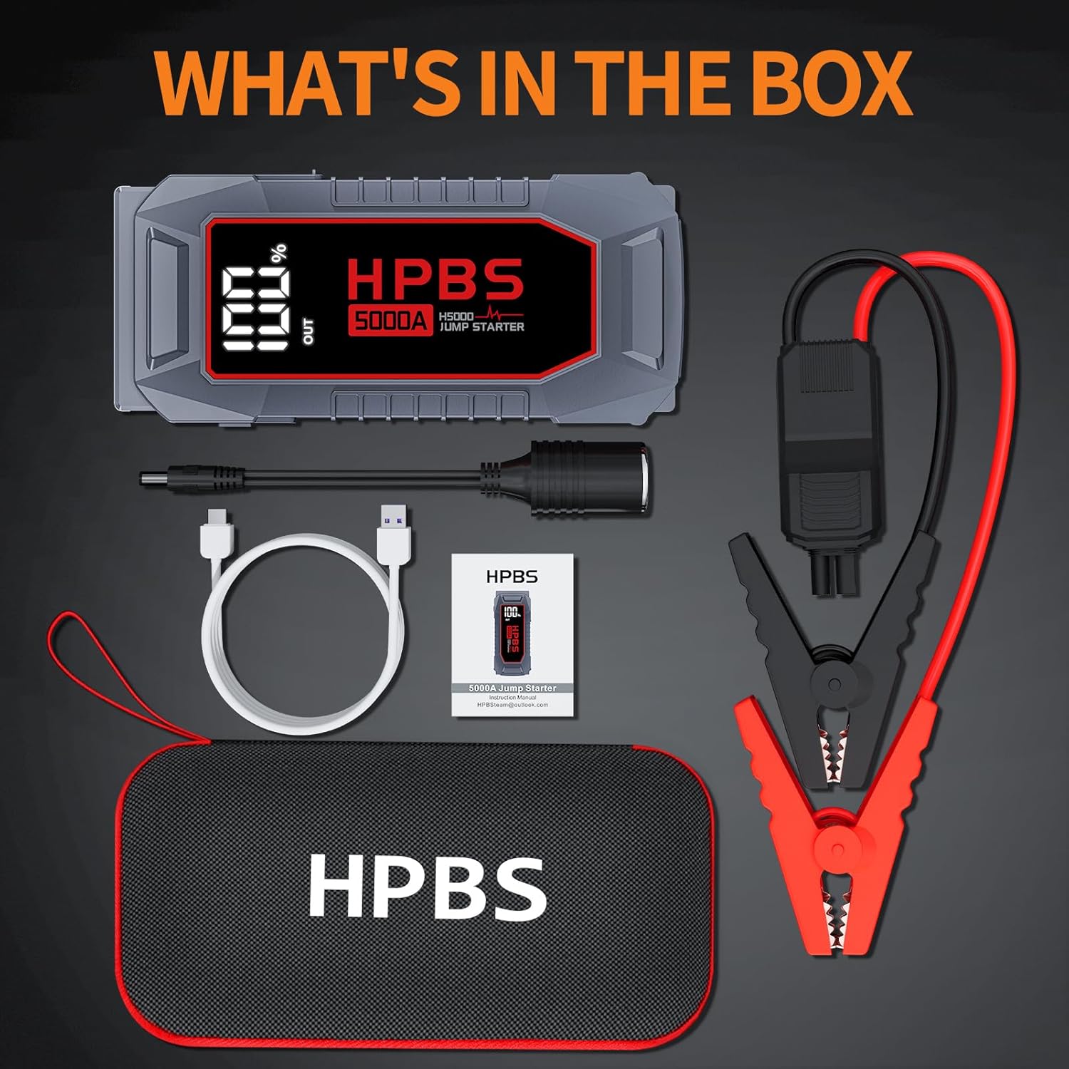 Jump Starter - 4000A Jump Starter Battery Pack for Up to 10.0L Gas and 8.0L Diesel Engines, 12V Portable Car Battery Jump Starter Box with 3.0 LCD Display (Red)