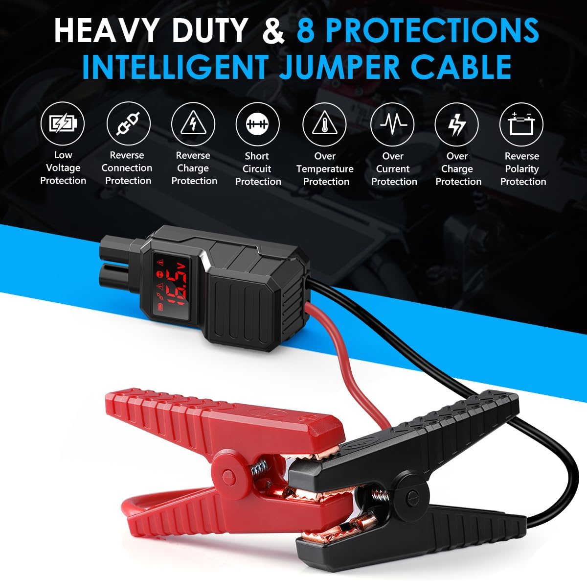 Jump Starter Car Jump Starter Auto Battery Booster Pack 4000A Peak 12V with USB-C Quick Charge,Lithium Jump Box with LED Light(Up to 7.0L Gas or 5.5L Diesel Engine)
