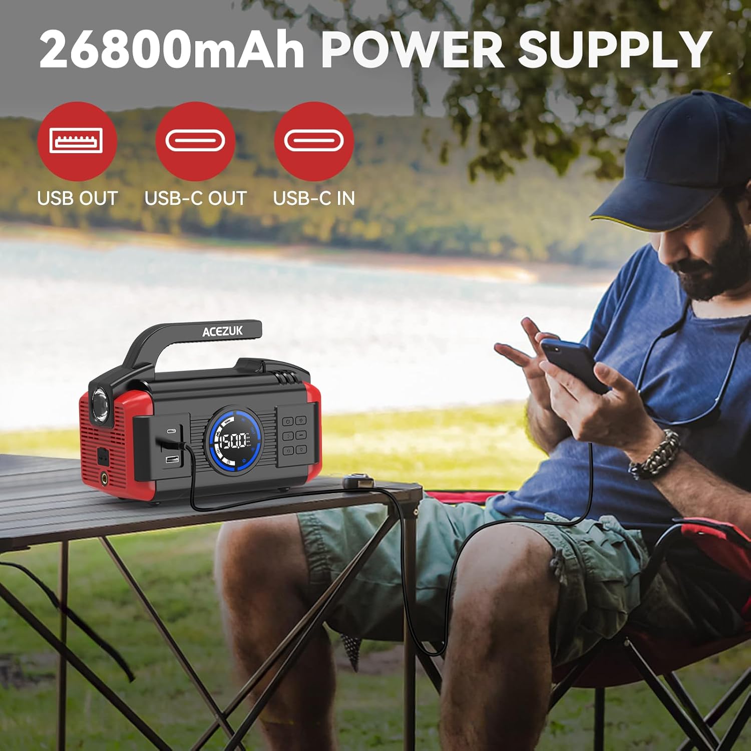 Jump Starter with Air Compressor, 8000A 150PSI Portable Battery Pack with Air Inflator  Deflator Pump, 11 in 1 Car Jump Start(All Gas/12.0L Diesel), 12V Jump Starter Pack, Flashlight