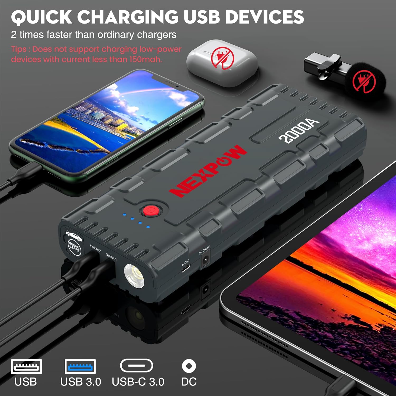 NEXPOW 2000A Peak Car Jump Starter Review