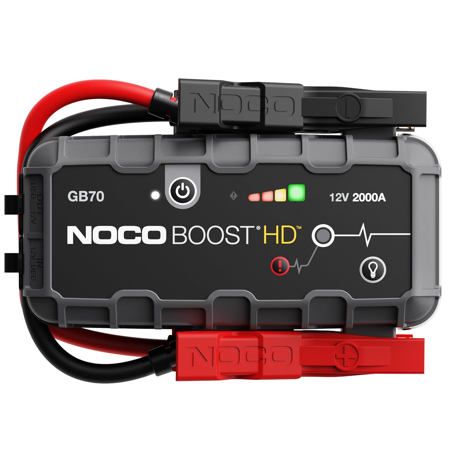 NOCO Boost GB70: 2000A UltraSafe Jump Starter – 12V Lithium Battery Booster Pack, Portable Jump Box, Power Bank  Jumper Cables - for 8.0L Gas and 6.0L Diesel Engines