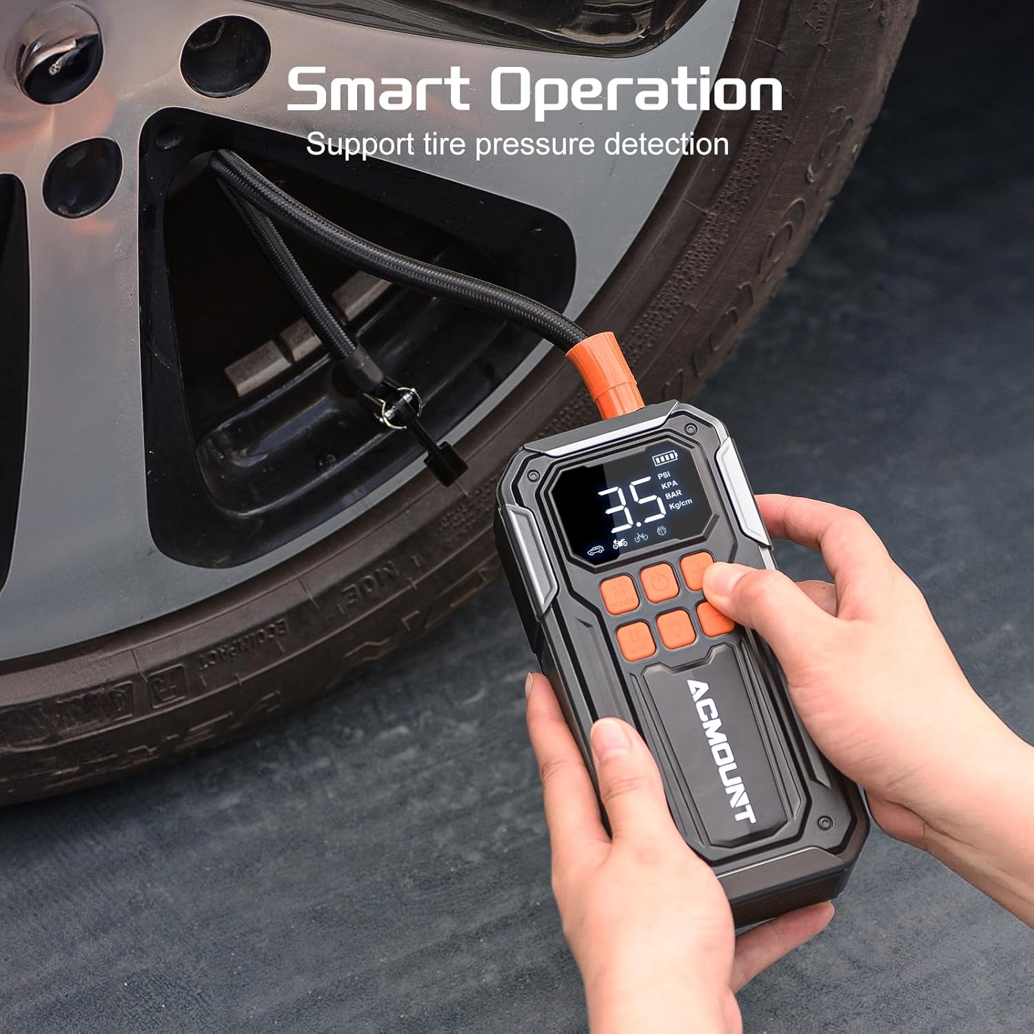 P100 Car Jump Starter, 3000A Peak Lithium Jump Starter Battery Pack for Up to 10.0L Gas or 8.0L Diesel Engine and Acmount C30 Tire Inflator Portable Air Compressor, 160PSI 3X Faster Inflator