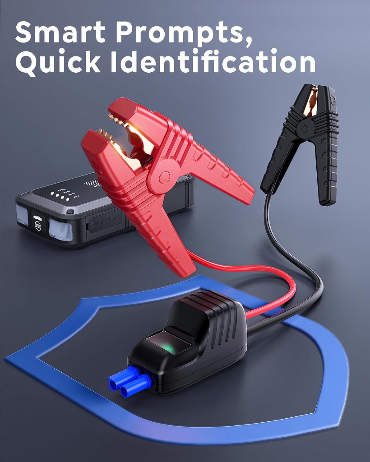 Portable Car Battery Jump Starter 3500A 16800mAh Jump Box, Car Battery Jumper Starter Portable Jumper Cables for car(8.0L Gas/6.5L Diesel), Fast Charge, Lights, Compact