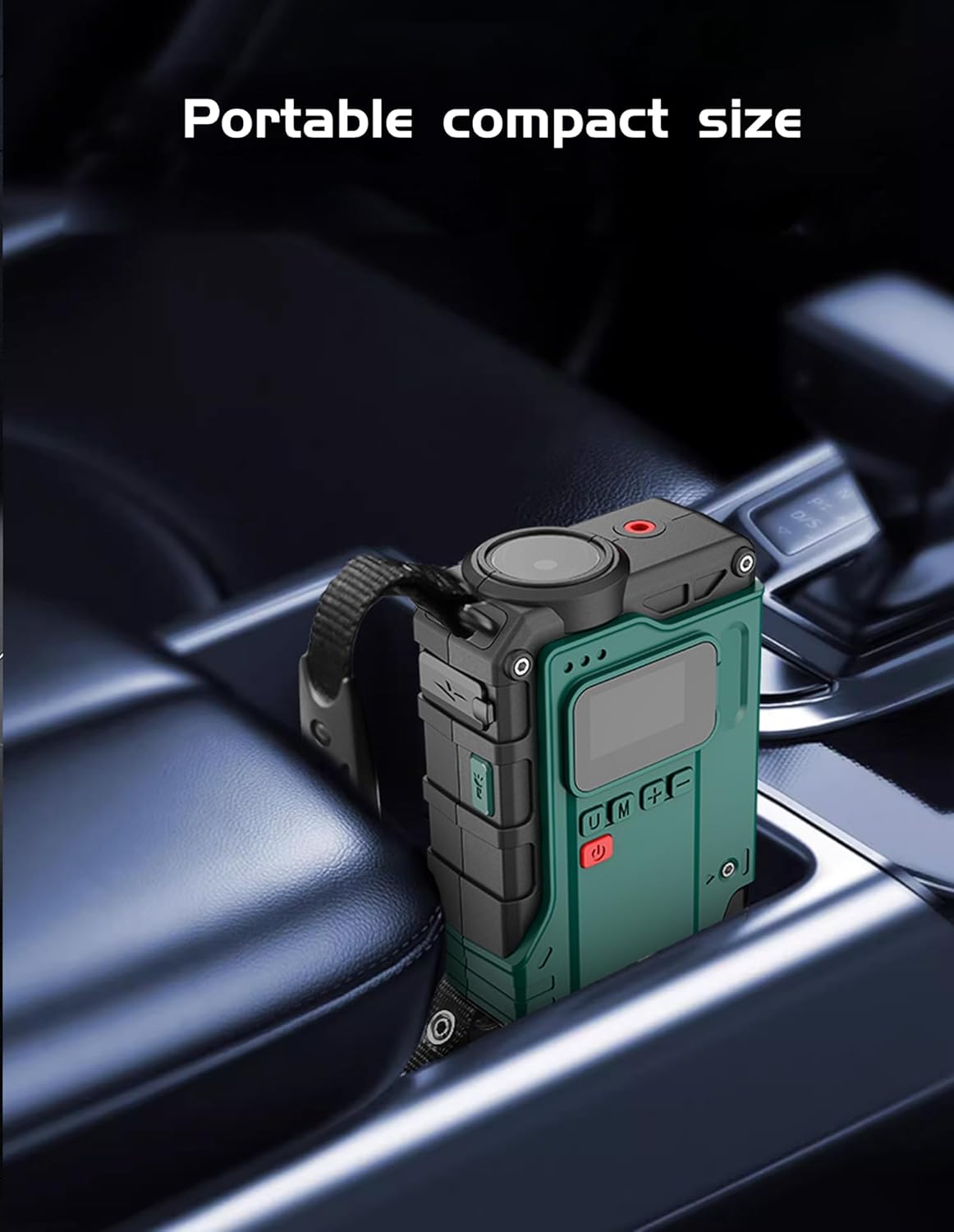 Portable Car Jump Starter with Air Compressor - 3000A/150PSI, 12V Portable Jump Box for 5.0L Diesel  8.0L Gas, Compact Battery Jump Pack, Extended Smart Jumper Cables, USB Outputs, and Lights
