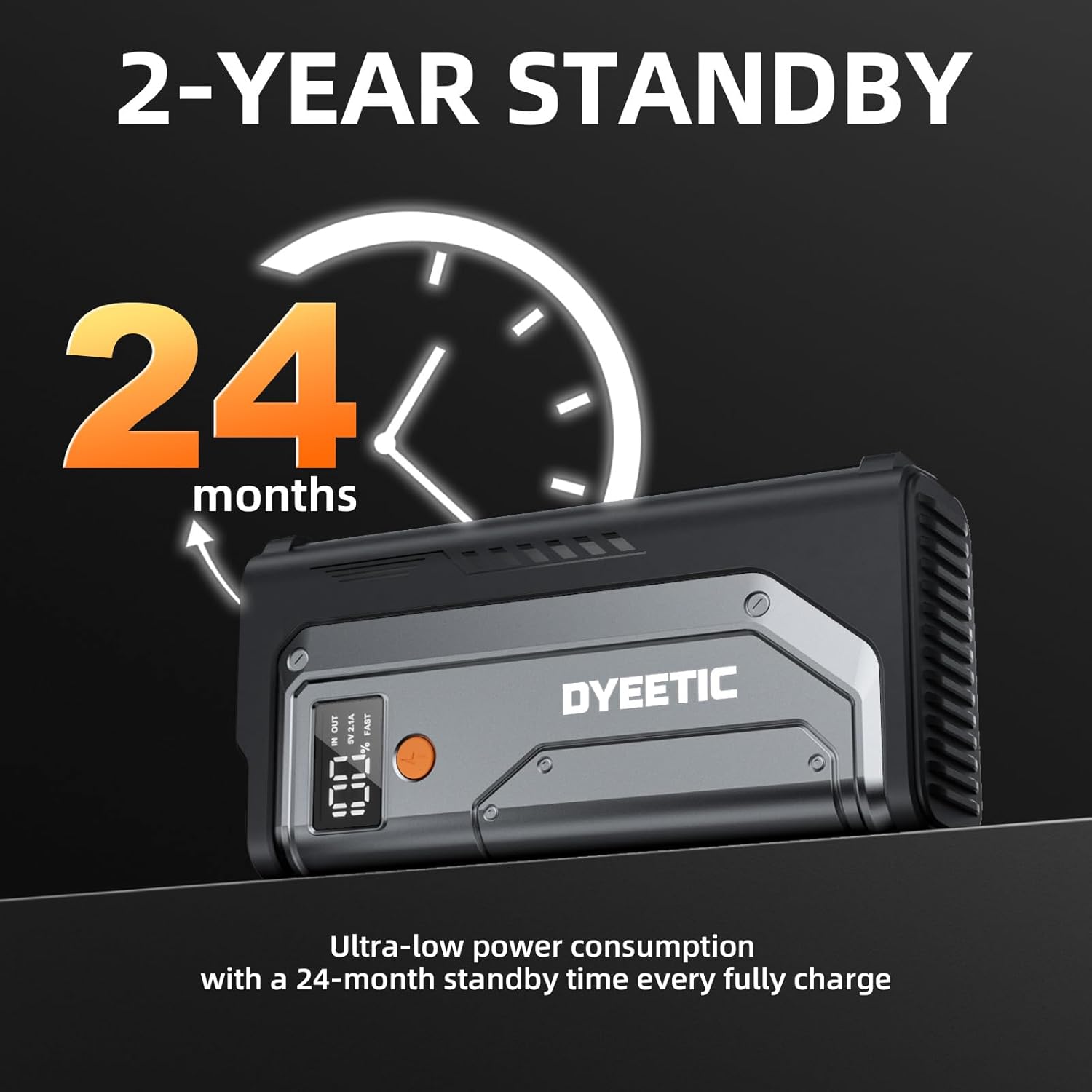 6000A Jump Starter, 12V Portable Car Jump Starter Battery Pack (All Gas and 10.0L Diesel Engines), 26800mAh Lithium Jump Box with Booster, LED Light, Jumper Cable