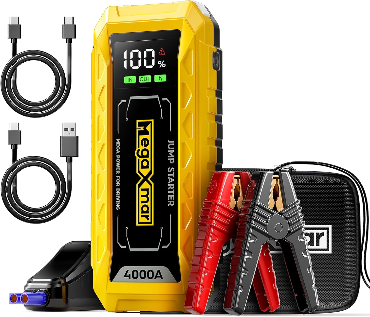 60w PD Battery Jump Starter 27000mAh 4000A, All Gas, 10L Diesel Engine, 12V car Battery Portable Jumper Box, Type C Booster Car Jumper Cable Pack 60w PD Battery Jump Starter 27000mAh 4000A, All Gas, 10L Diesel Engine, 12V car Battery Portable Jumper Box, Type C Booster Car Jumper Cable Pack
