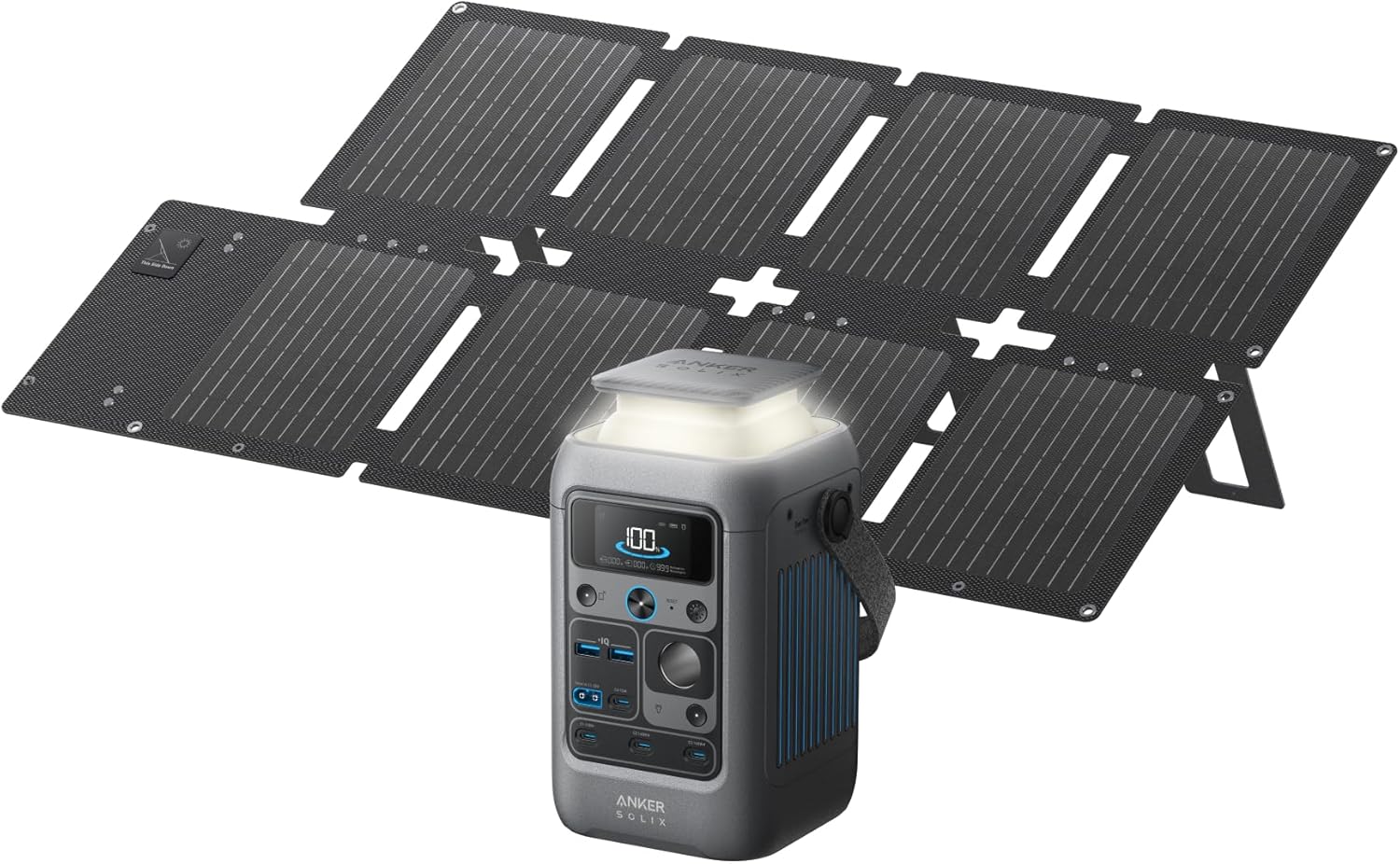 Anker SOLIX C300 DC Power Bank Station and 60W Solar Panel, 288Wh Portable Power Station, LiFePO4 Battery, 300W Solar Generator, for Outdoor, Camping, Traveling, and Emergencies Anker SOLIX C300 DC Power Bank Station and 60W Solar Panel, 288Wh Portable Power Station, LiFePO4 Battery, 300W Solar Generator, for Outdoor, Camping, Traveling, and Emergencies