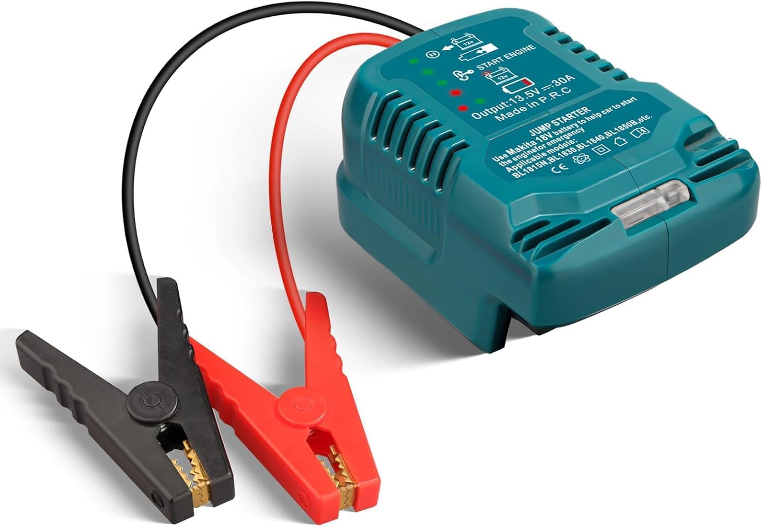 Car Jump Starter, for Makita 18V Li-ion Battery Jump Starter Adapter Powered with Jumper CablesClamps, Car Portable Jump Starter with 18V Adapter Charger(Battery not Included)