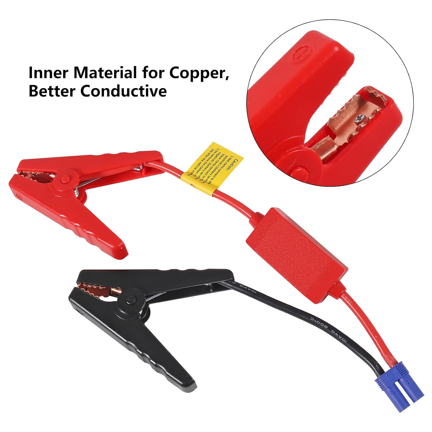 EC5 Jump Starter Cable with Battery Clamps for 12V Emergency Portable 10AWG Car Jump Start Battery Booster Cable Replacement Alligator Clips-Booster Jumper Cables -Car Jump Starter Battery Clip (1pcs)