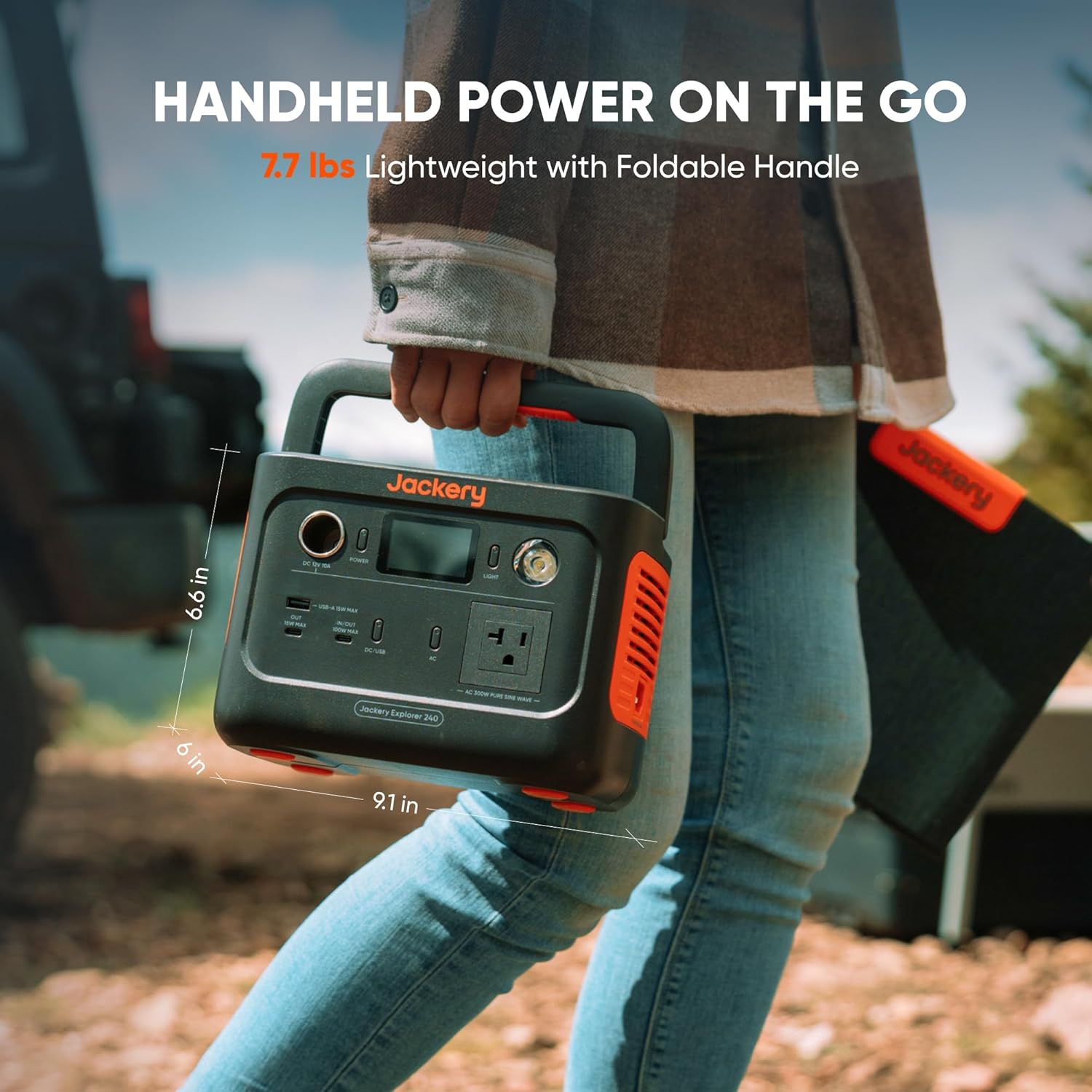 Jackery Solar Generator 240 v2 and 40W Mini Solar Panel, 256Wh LiFePO4 Battery, 300W AC  100W USB-C Output, Ultra Fast Solar Charging for Outdoors, Camping, Travel  Emergencies