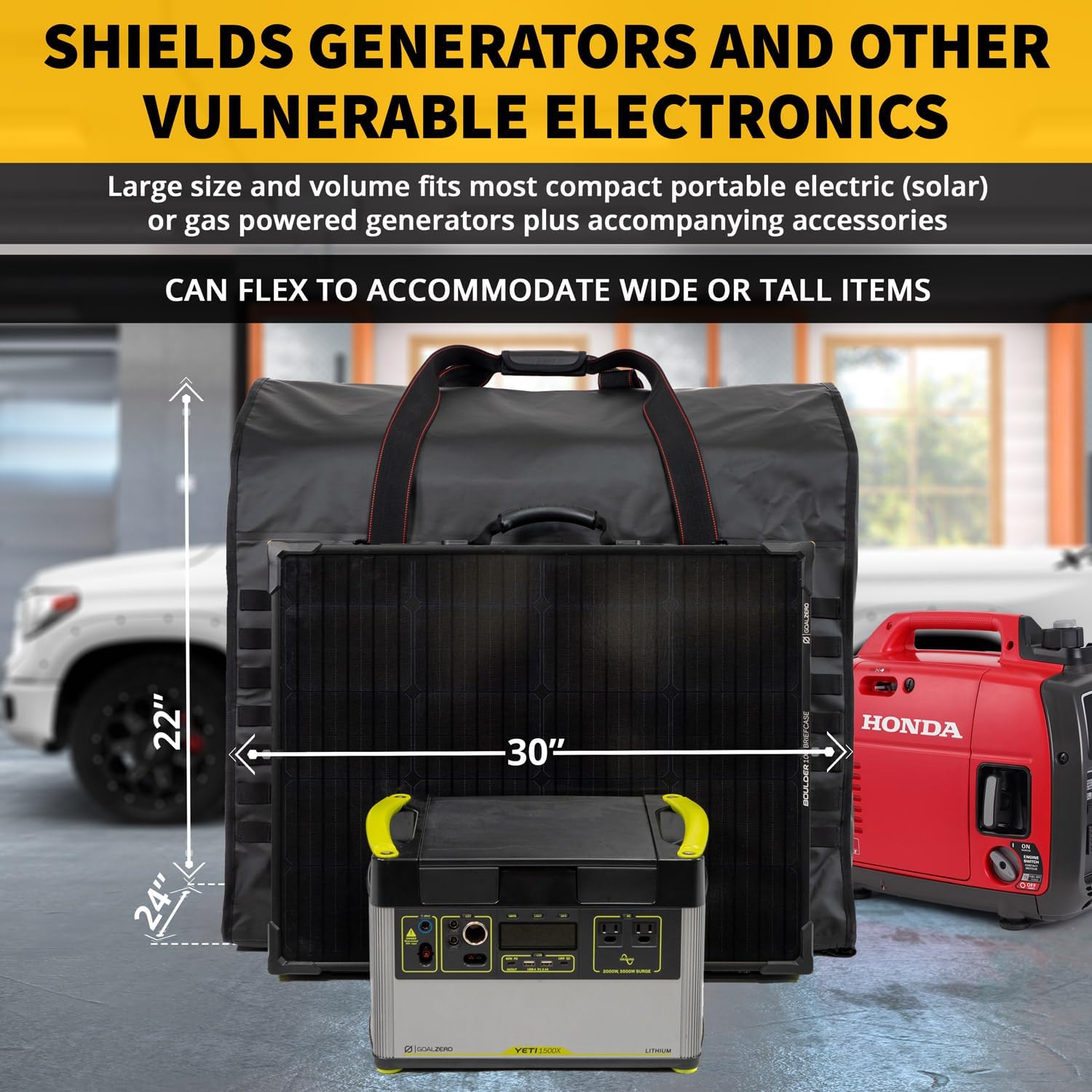 Mission Darkness Dry Shield Revelation EMP Armor for Generators  Extra-Large Electronics // Military-Grade Waterproof Faraday Bag for Digital Forensics Preppers EMP CME Solar Flare Protection