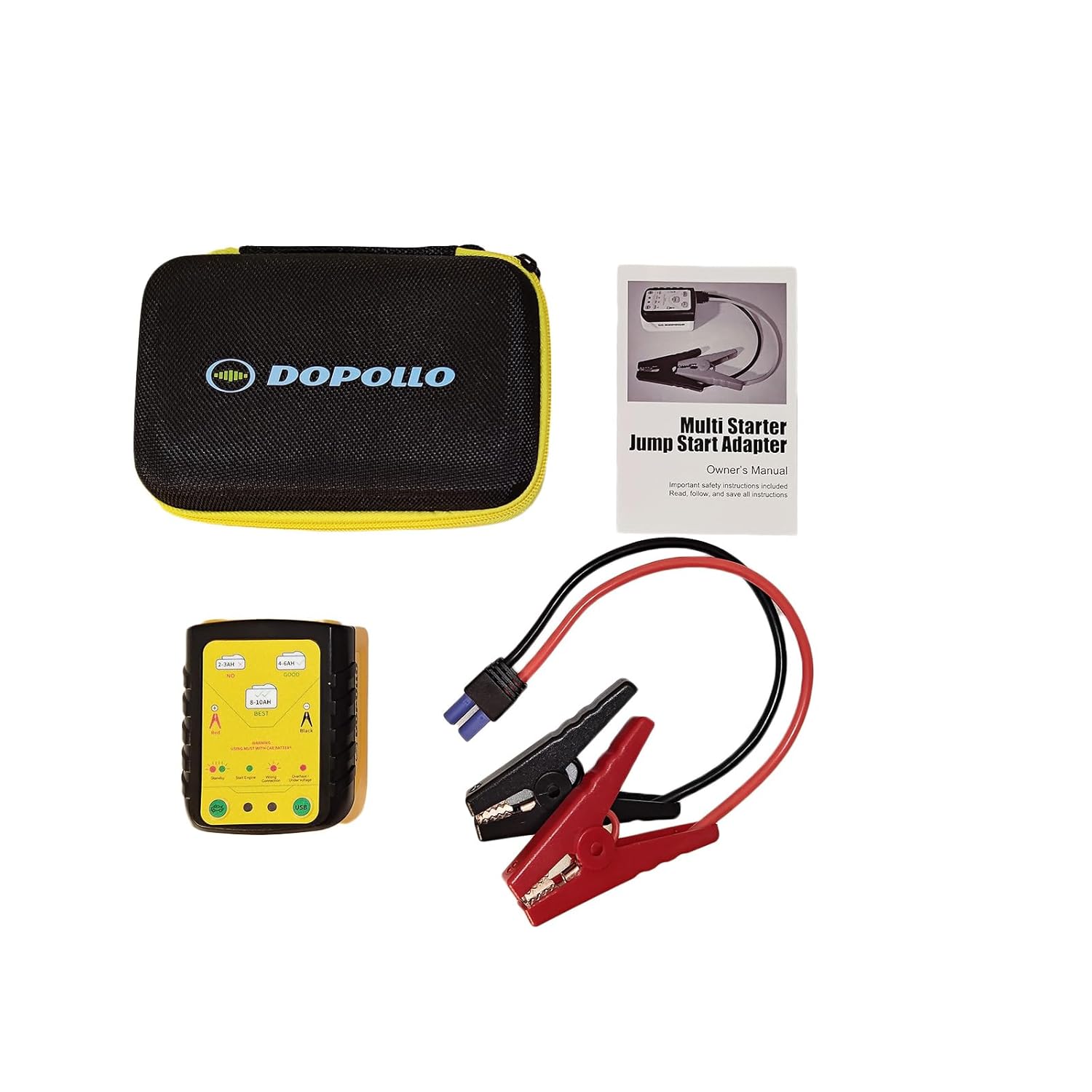 Multi Starter, Work with Dewalt 20V/60V Battery, Jump Start Adapter DJS20-DEW, Car Jump Starter，Battery Repair/Activation/Boost, for 6.0L Engines, USB Power Source