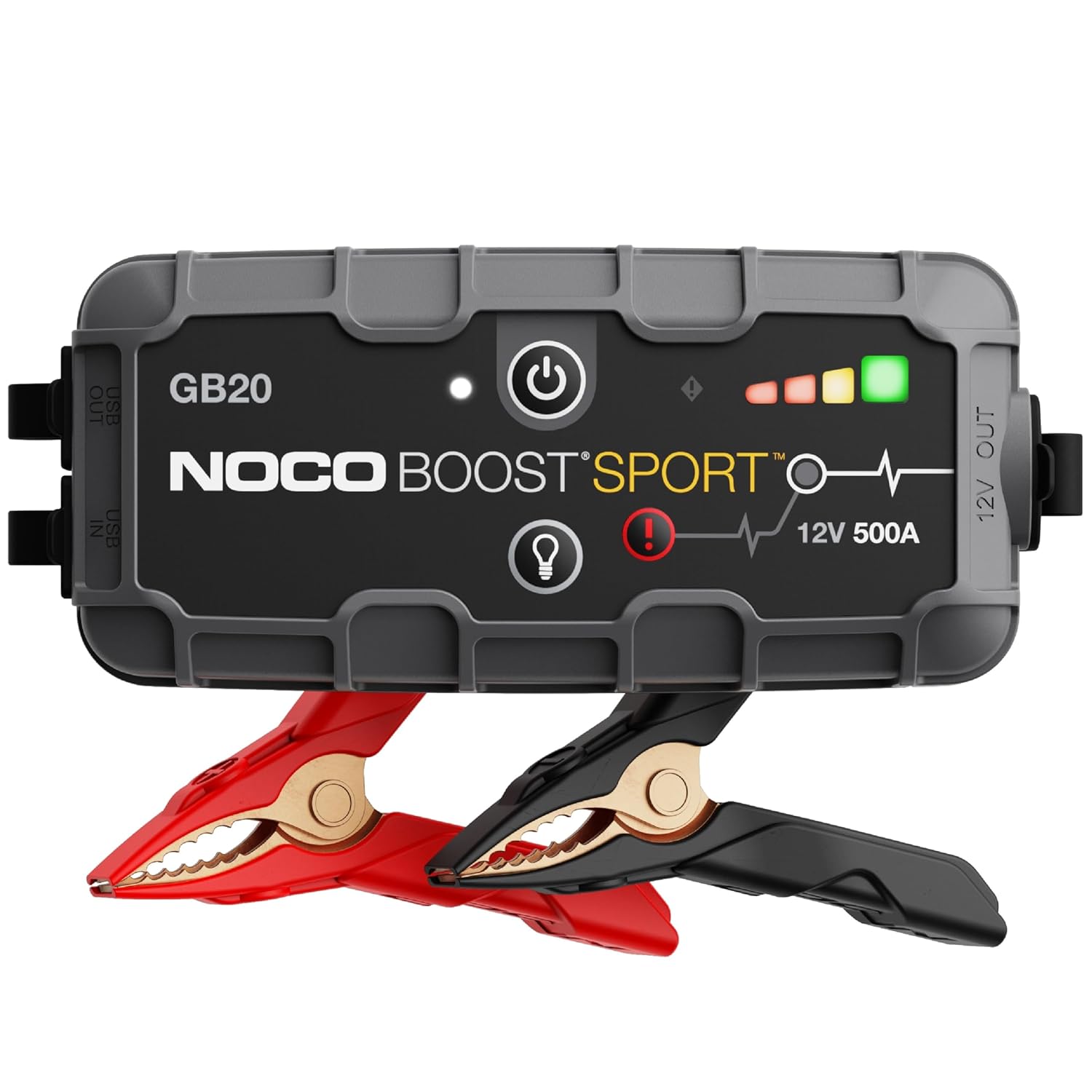 NOCO Boost GB20: 500A UltraSafe Jump Starter – 12V Lithium Battery Booster Pack, Portable Jump Box, Power Bank  Jumper Cables - for 4.0L Gas Engines