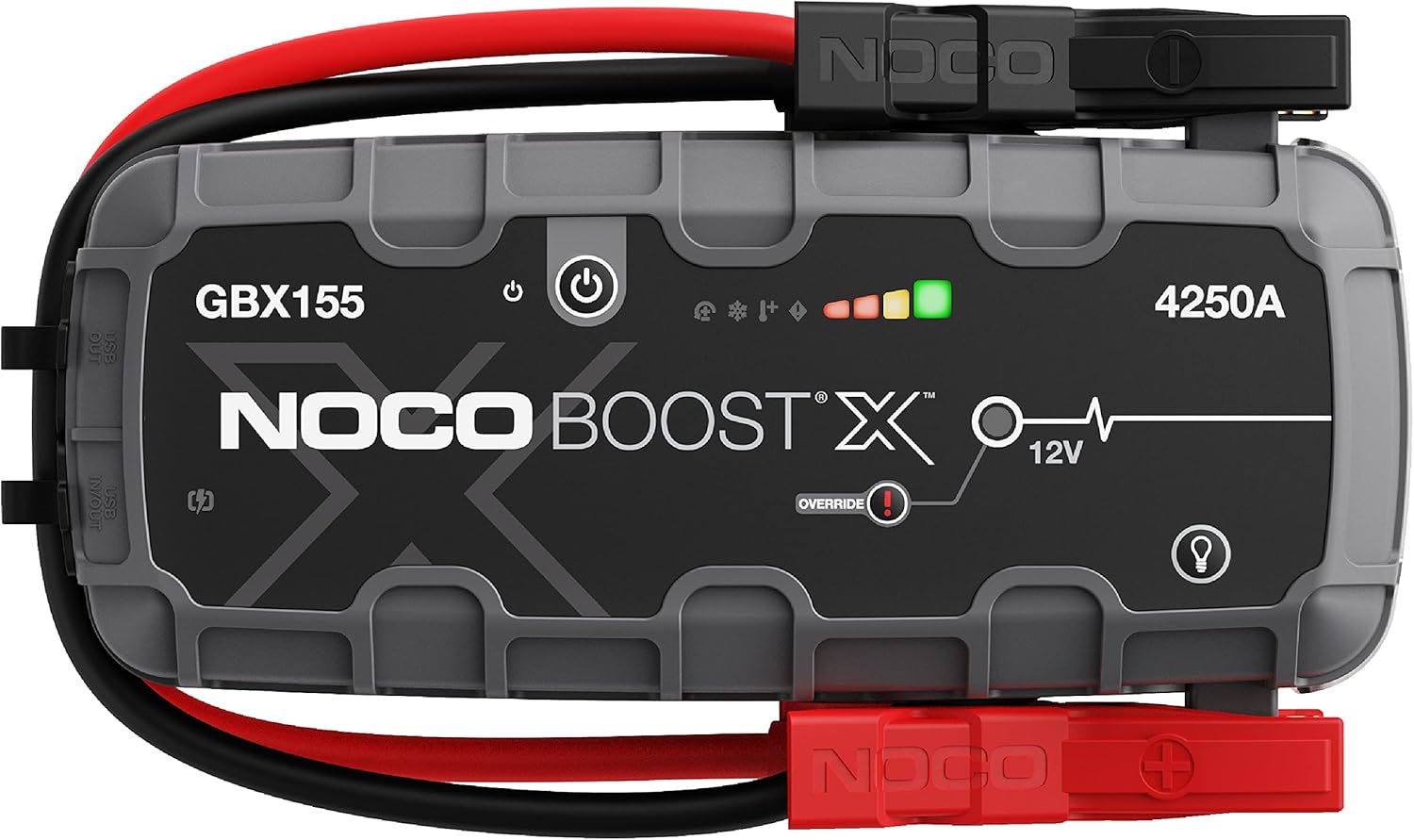 NOCO Boost X GBX155: 4250A UltraSafe Jump Starter – 12V Lithium Battery Booster Pack, Portable Jump Box, Power Bank  Jumper Cables - for 10.0L Gas and 8.0L Diesel Engines