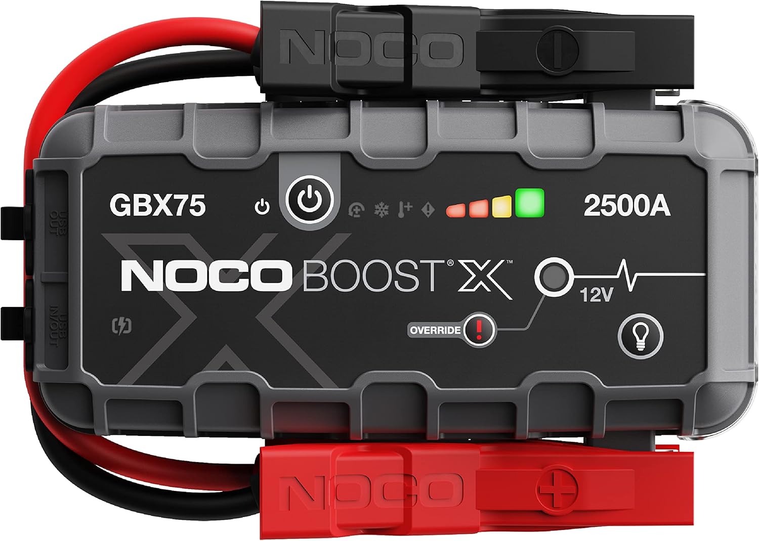 NOCO Boost X GBX75: 2500A UltraSafe Jump Starter – 12V Lithium Battery Booster Pack, Portable Jump Box, Power Bank  Jumper Cables - for 8.5L Gas and 6.5L Diesel Engines