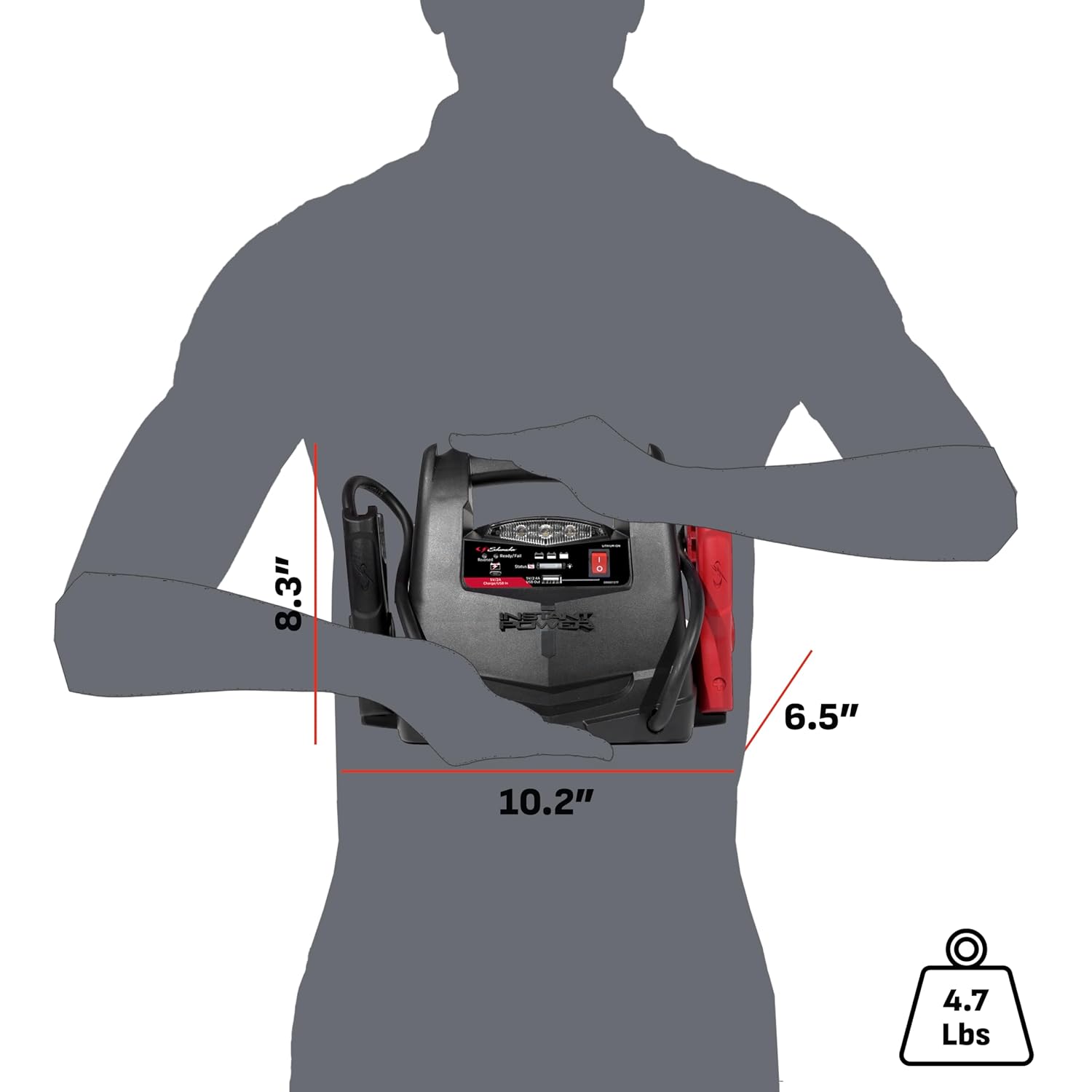 Schumacher Electric Lithium Jump Starter and Portable Power Station, SL1562, 4-in-1, 1200 Amps, 12 Volt, 150-PSI Air Compressor, USB Charging, Starts Car, Truck, Motorcycle, and Marine Batteries