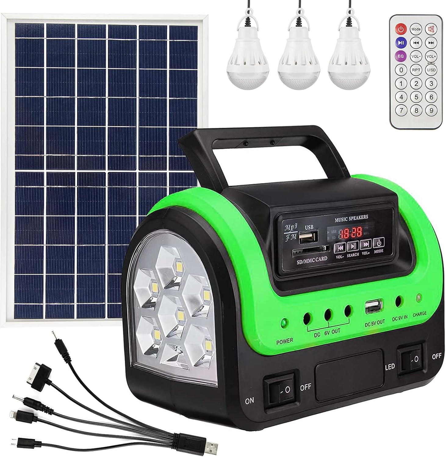 Solar Generator with Panel,Solar Power Generators Portable Power Station with Flashlight,Emergency Power Supply for Home Use Camping Hunting Emergency(Green) Solar Generator with Panel,Solar Power Generators Portable Power Station with Flashlight,Emergency Power Supply for Home Use Camping Hunting Emergency(Green)