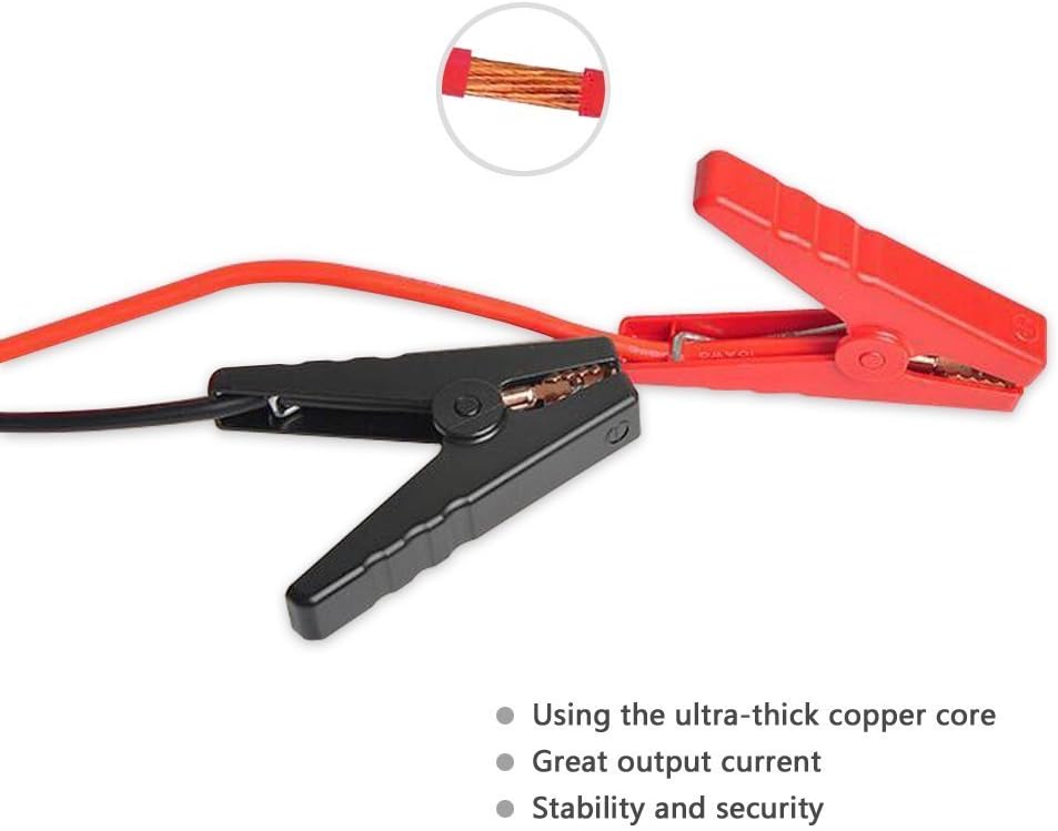 TPF Booster Jumper Cables Automotive Replacement Battery Jumper Cables Jump Starter EC5 Connector Emergency Jumper Cable Alligator Clamp Booster Battery Clips for 12V Portable Car Jump Starter
