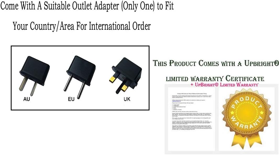 UpBright 12V AC/DC Adapter Compatible with AVAPOW A28 A08 A18 A58 A68 W68 A 28 A 58 A 68 2000A 3000A 4000A 6000A Car Jump Starter 12 V Lithium Ion Li-Ion Battery Booster Switching Power Supply Charger