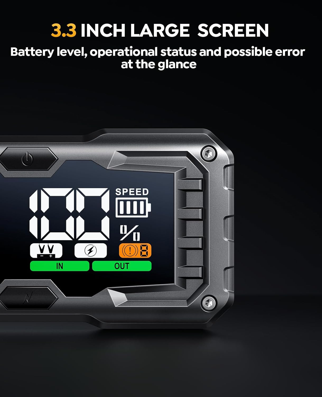 YaberAuto Car Battery Jump Starter 6000A Jump Box (10.0L Gas/9.0L Diesel) Portable Car Jump Starter Pack, 12V Battery Jumper Starter Portable, Fast Charge, 160W DC, 4-Mode Lights