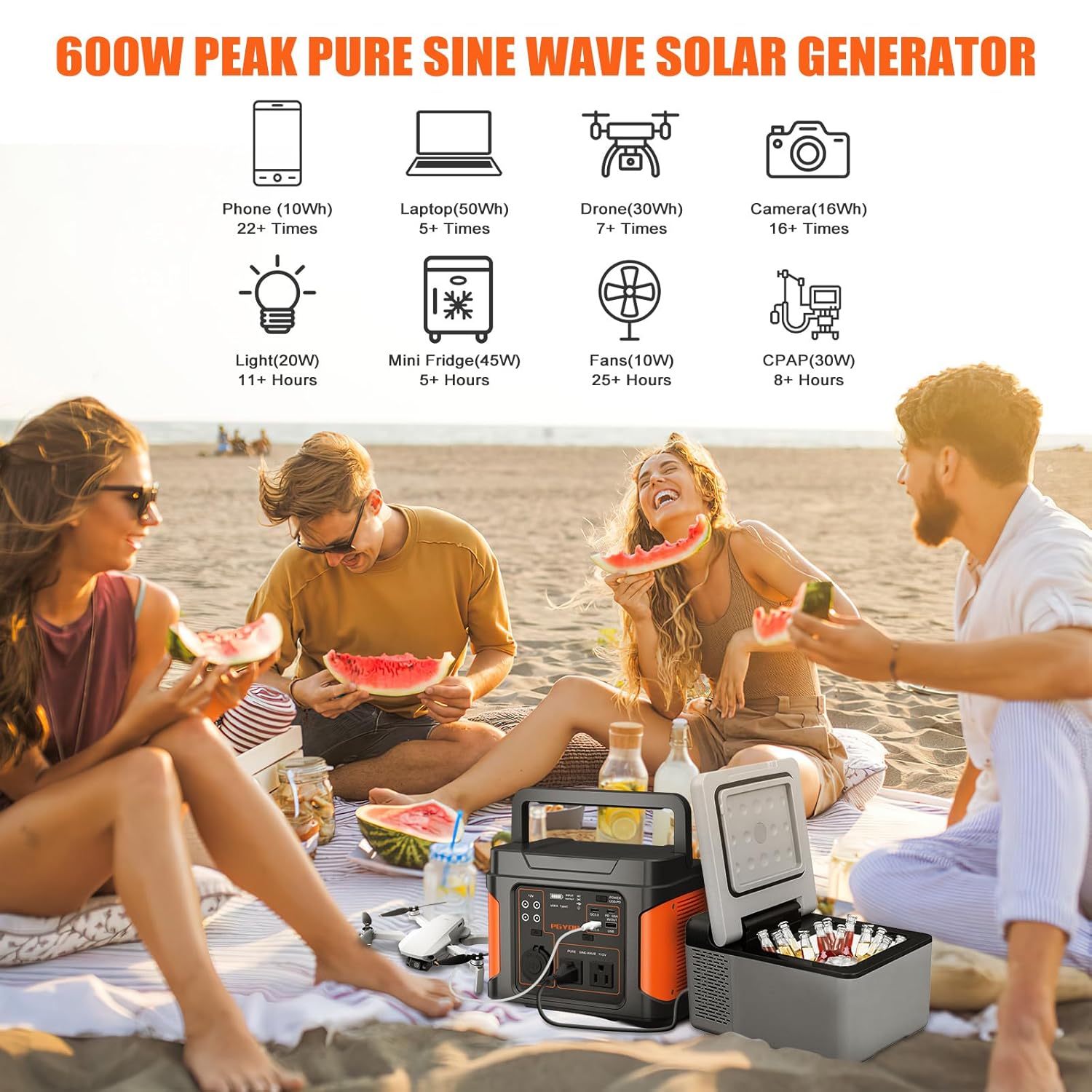 400W Portable Power Station, 296Wh Outdoor Solar Generator Backup Ternary Battery Pure Sine Wave Power Pack with AC/DC Outlet, PD 65W USB-C Outlet for Home, Camping, RV, Blackout, CPAP