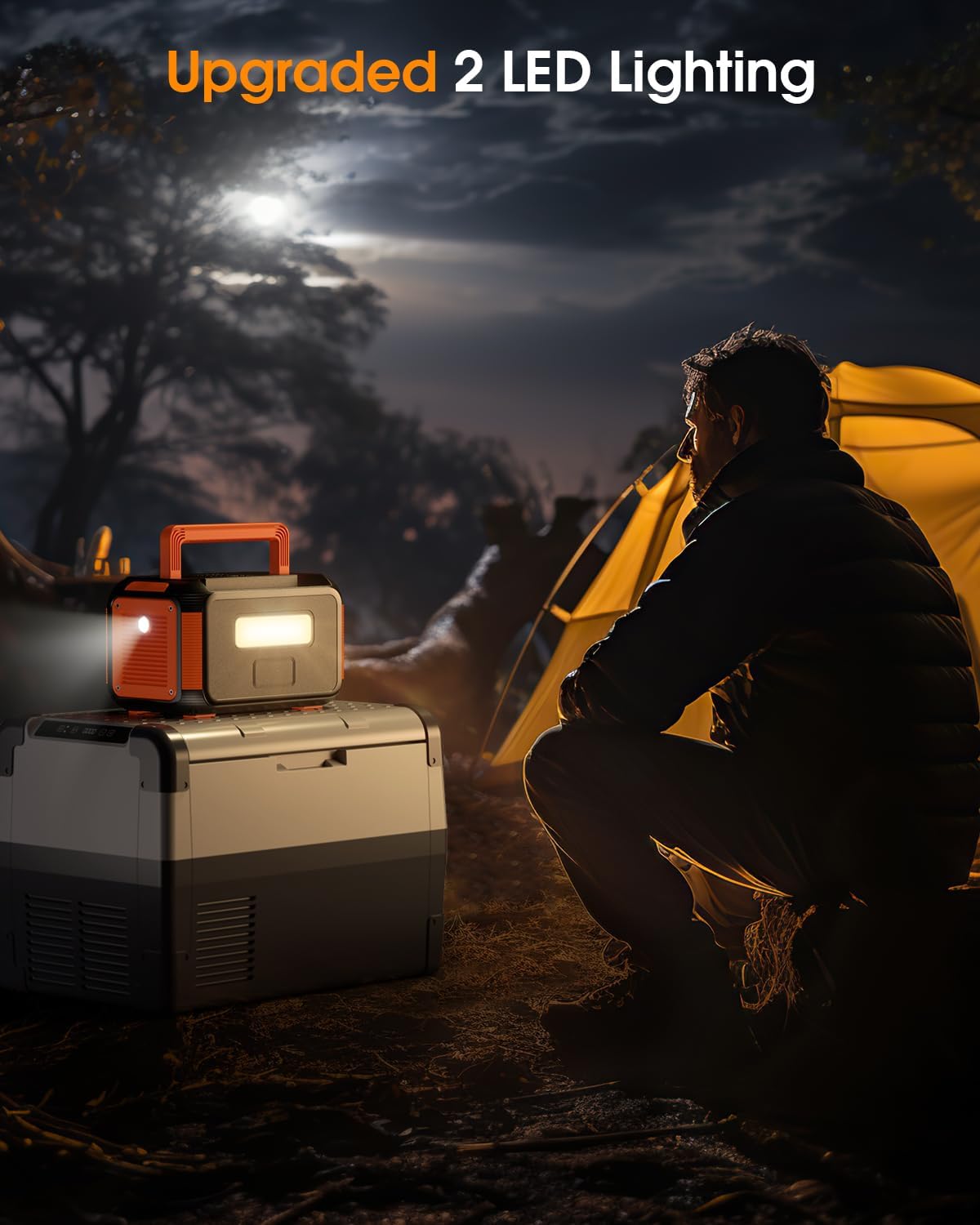 EBL Portable Power Station 500W, 444Wh Backup Lithium Battery, 500W Solar Generator For Outdoors Camping Travel Home Emergency Use (Solar Panel Optional)