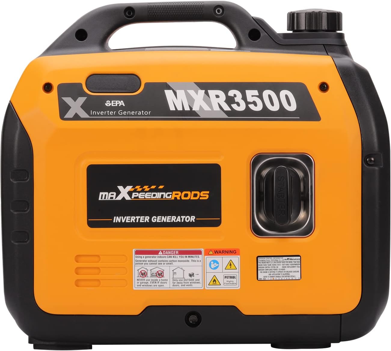 maXpeedingrods 4000 Watt Inverter Generator Portable, Bluetooth® App Remote Data Monitor, RV Ready, Gas Powered Generator with CO Alarm for Outdoor Camping, Home Backup