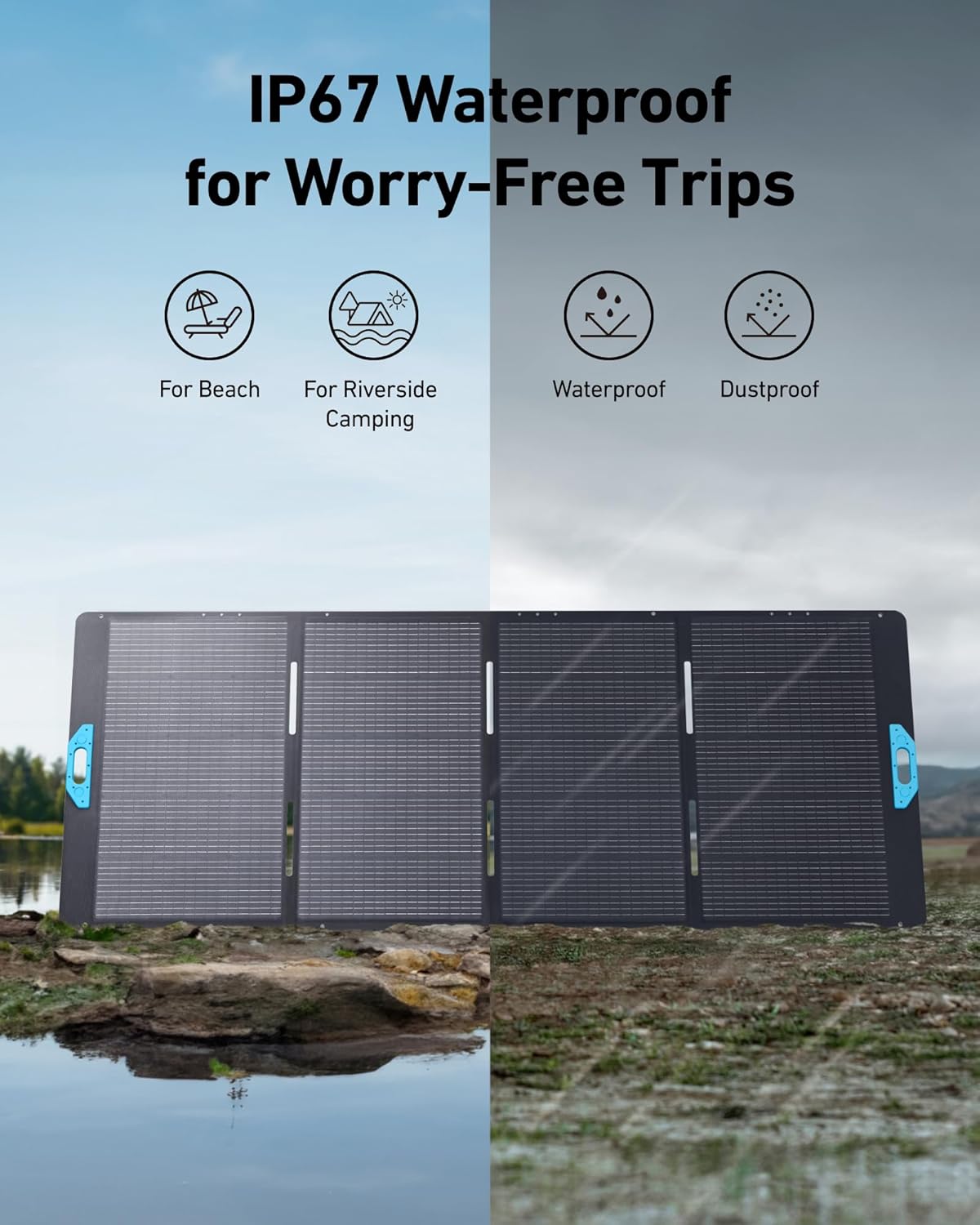 Anker SOLIX C1000 Portable Power Station with 400W Solar Panel, 1800W Solar Generator, 1056wh LFP (LiFePO4) Battery, 6 AC Outlets, Up to 2400W for Home, Power Outages, and Outdoor Camping