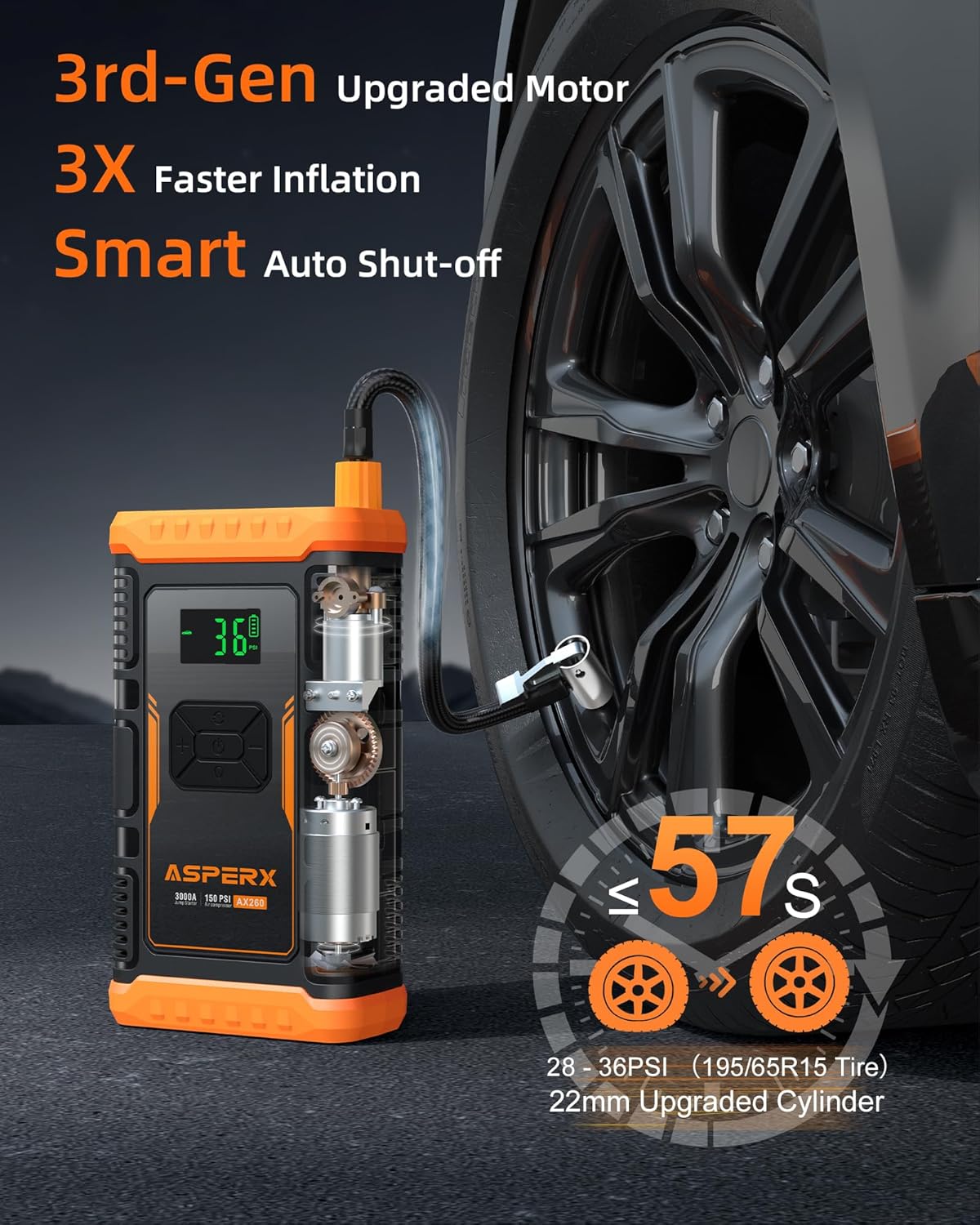 ASPERX Jump Starter with Air Compressor review