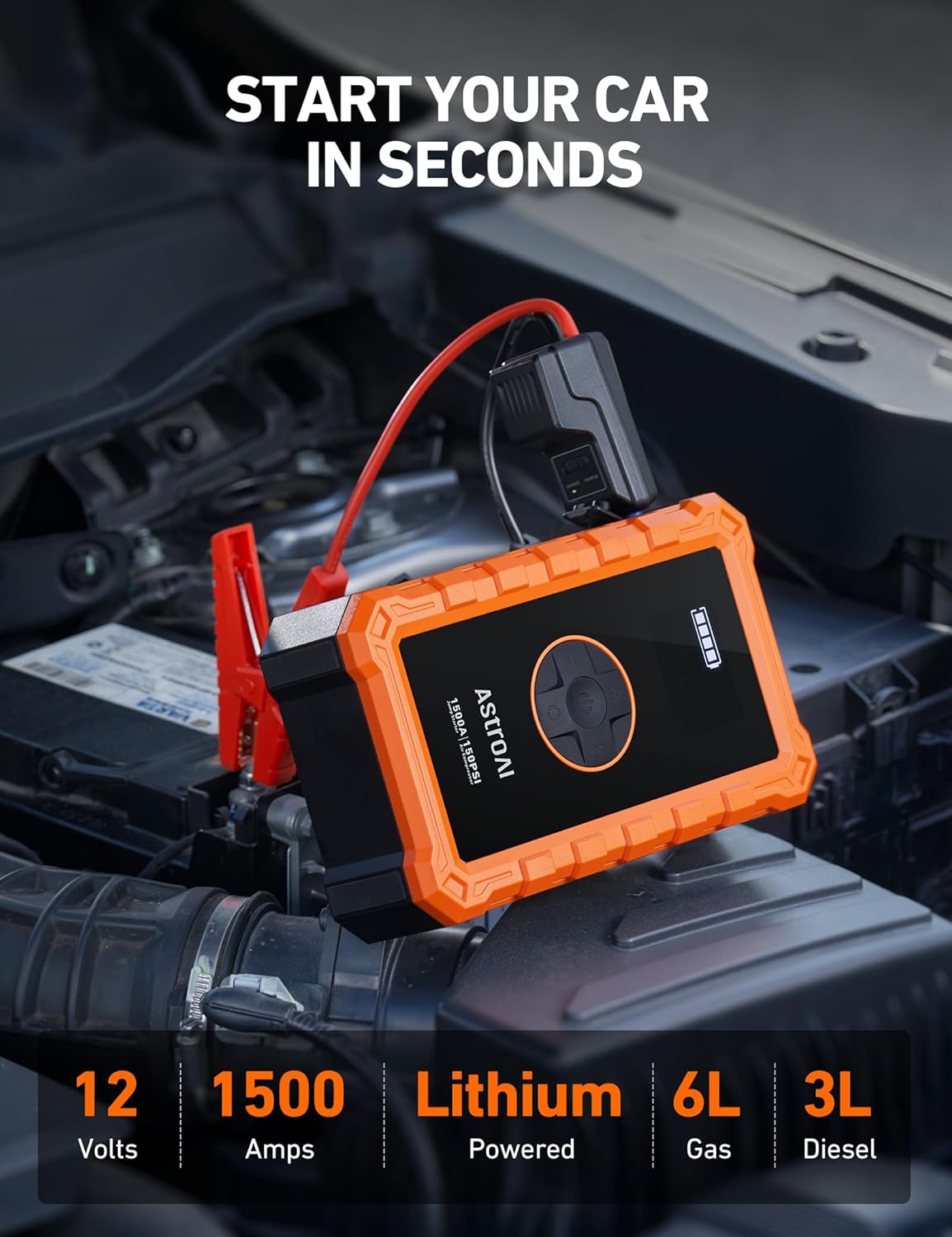 AstroAI Digital Tire Pressure Gauge with Inflator  S8 Air Jump Starter with Air Compressor