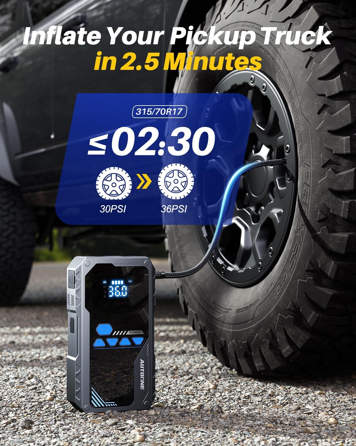 AUTOONE 6000A Car Battery Jump Starter Up to All Gas  12L Diesel Engine, Car Battery Jumper Starter Portable 12V Jump Box with USB Output, Storage Case, LED Flashlight