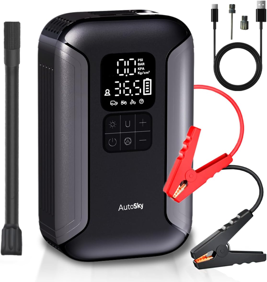 AUTOSKY 2-in-1 Jump Starter with Air Compressor review