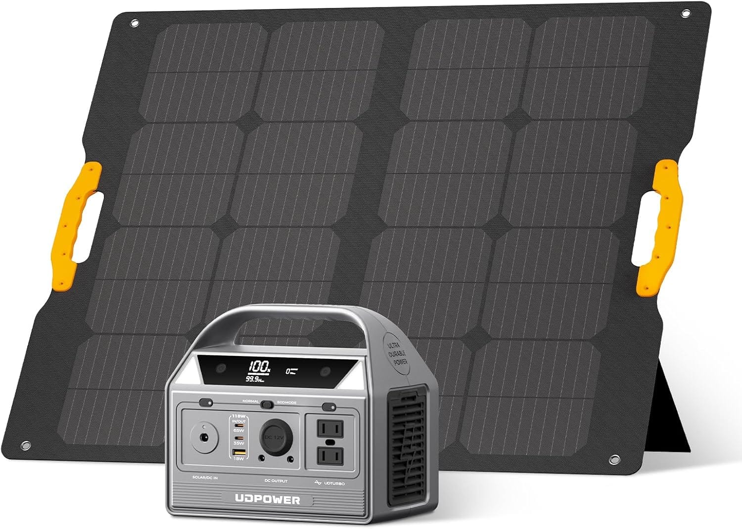 C400 Solar Generator Kit | 400W Portable Power Station + 40W Foldable Solar Panel | 256Wh LiFePO4 Battery, 800W Surge| for Camping, RV, Emergency Backup