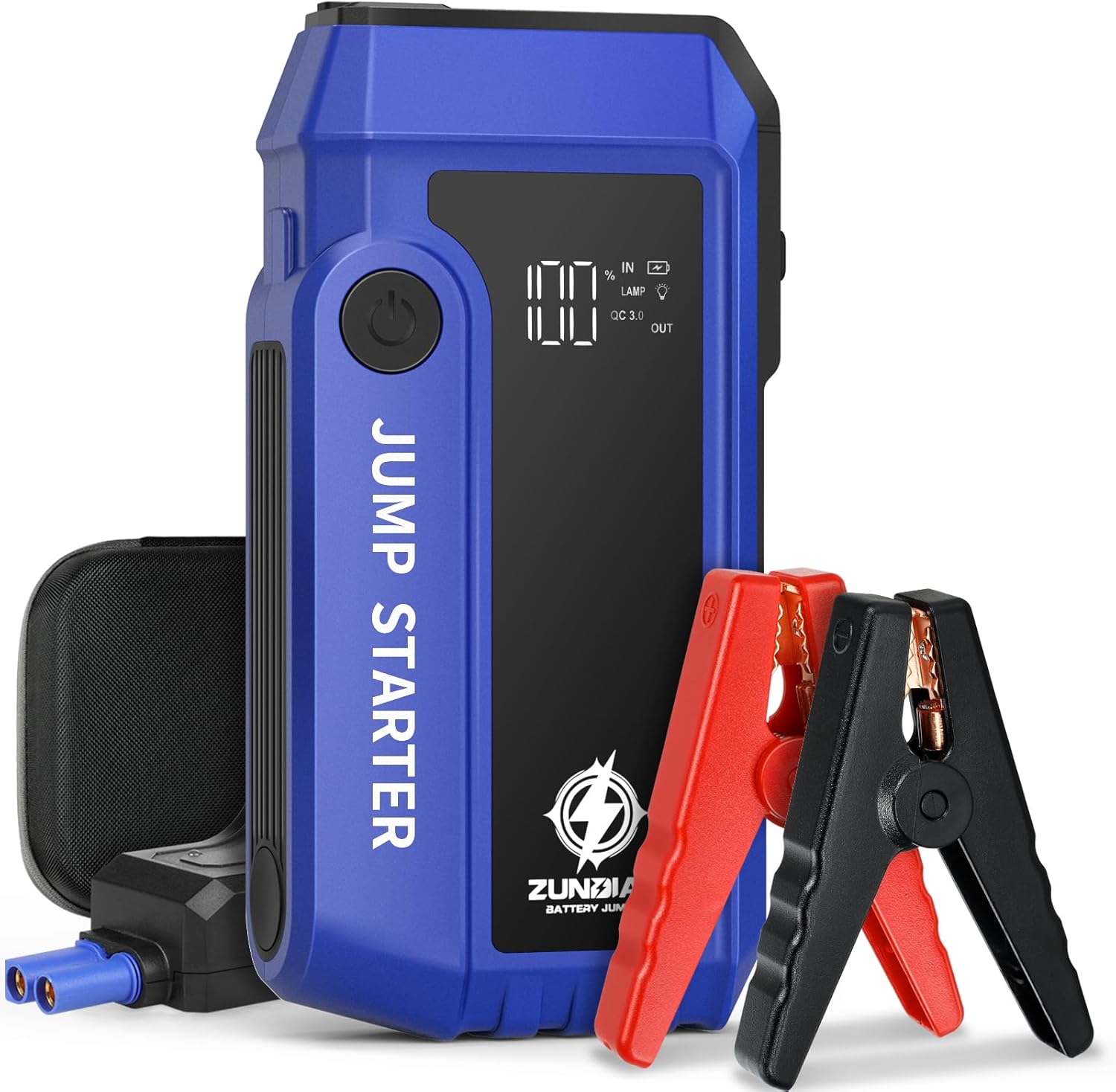 Car Battery Jump Starter 4000A Peak, Portable Battery Jumper Starter Up to 8.0L Gas  6.0L Diesel Engines, 12V Car Jumper Battery Pack Charger with Flashlight